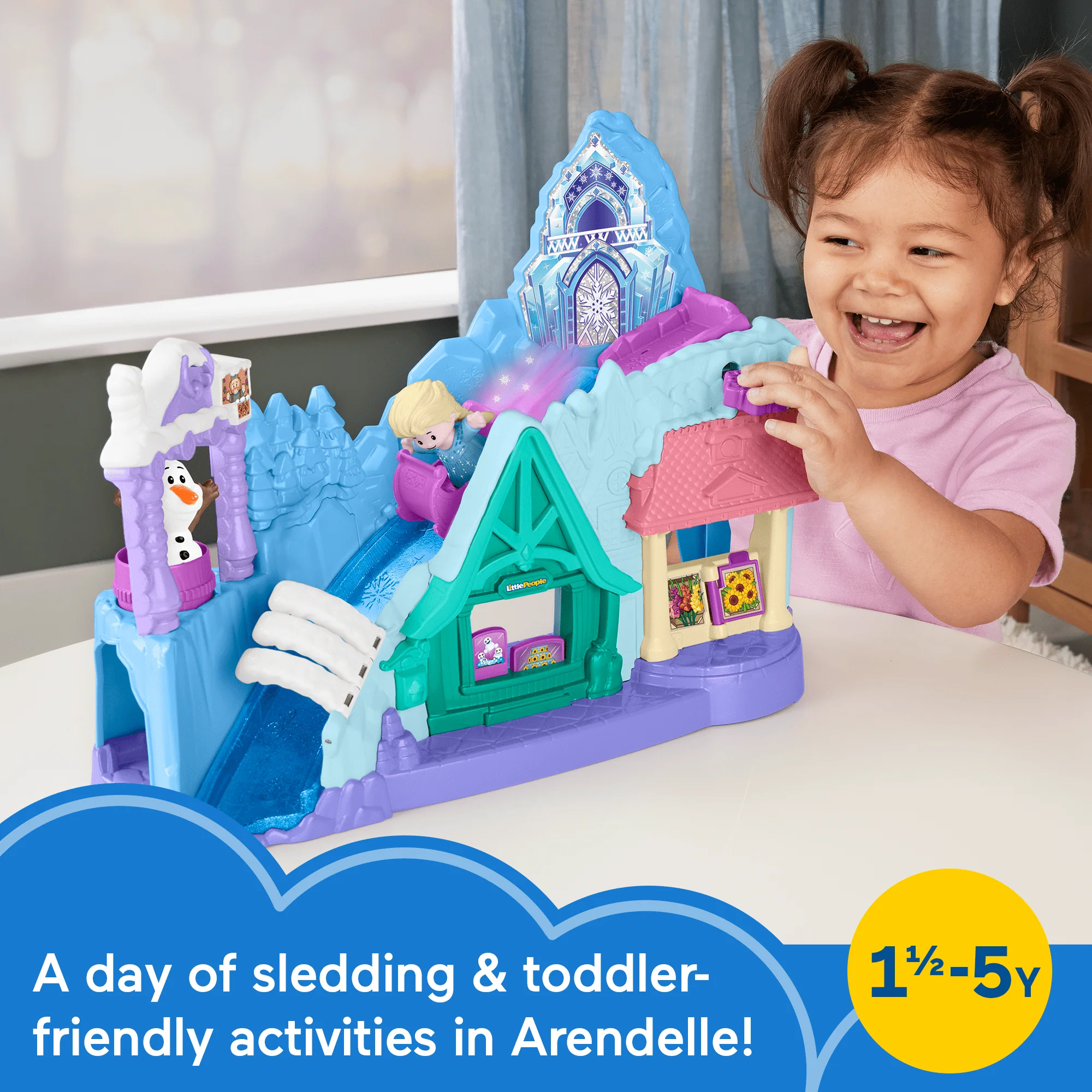 Disney Frozen Arendelle Sledding Adventures Little People Toddler Playset With 2 Figures