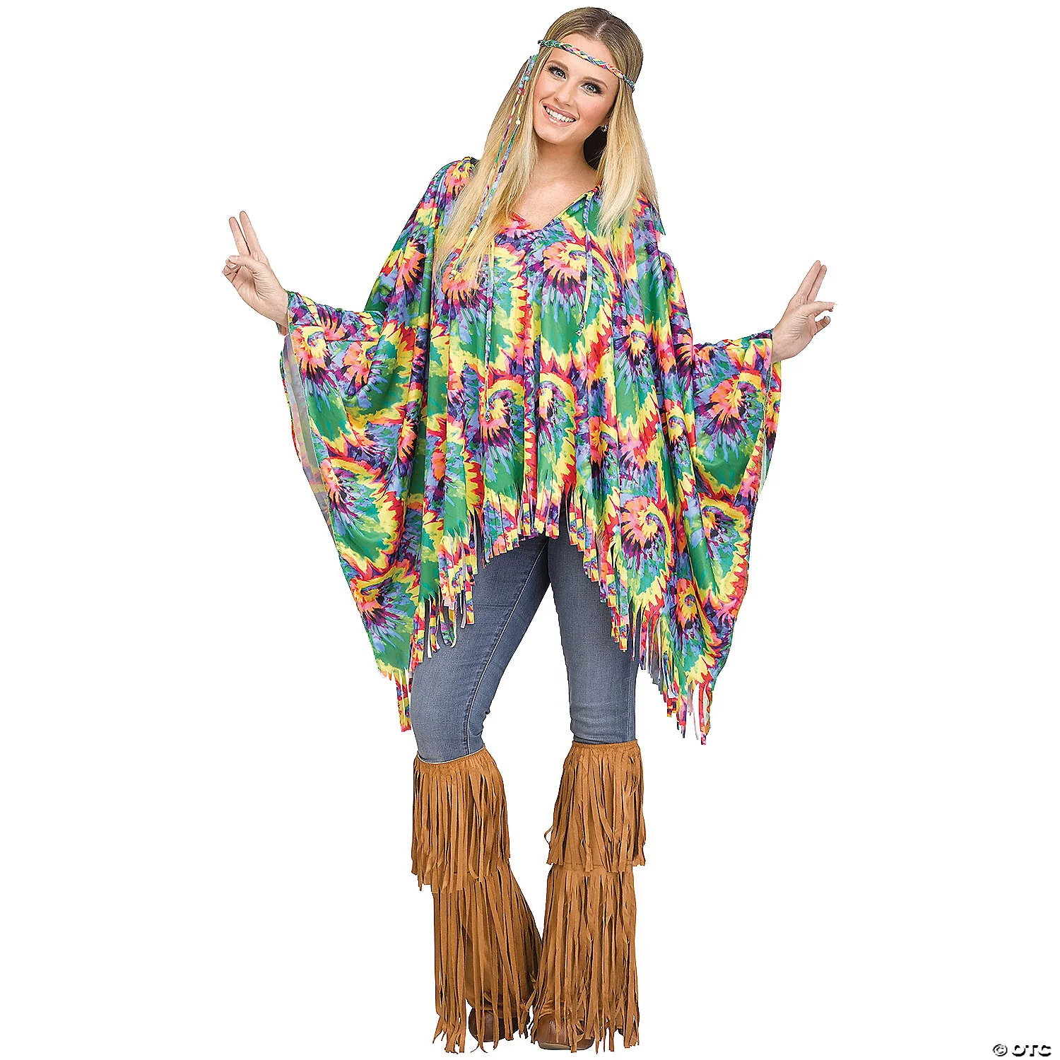 Groove On! Tie Dye Hippie Poncho