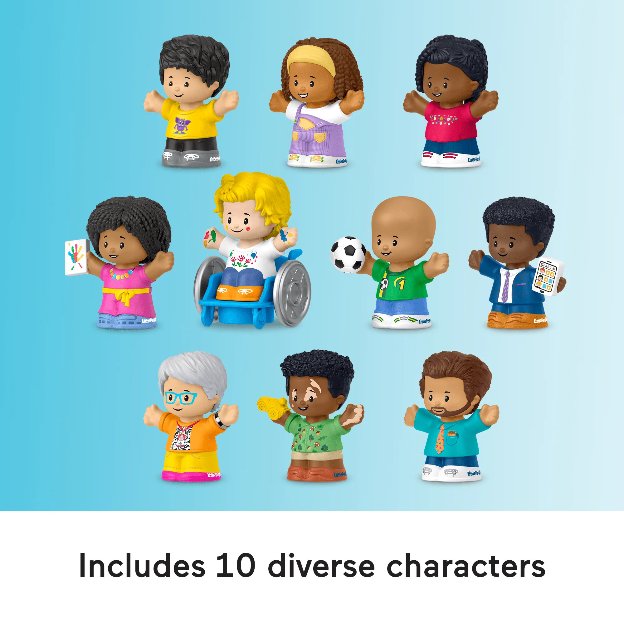 Fisher-Price Little People Classroom Figures 10-Piece Set For Toddler & Preschool Pretend Play
