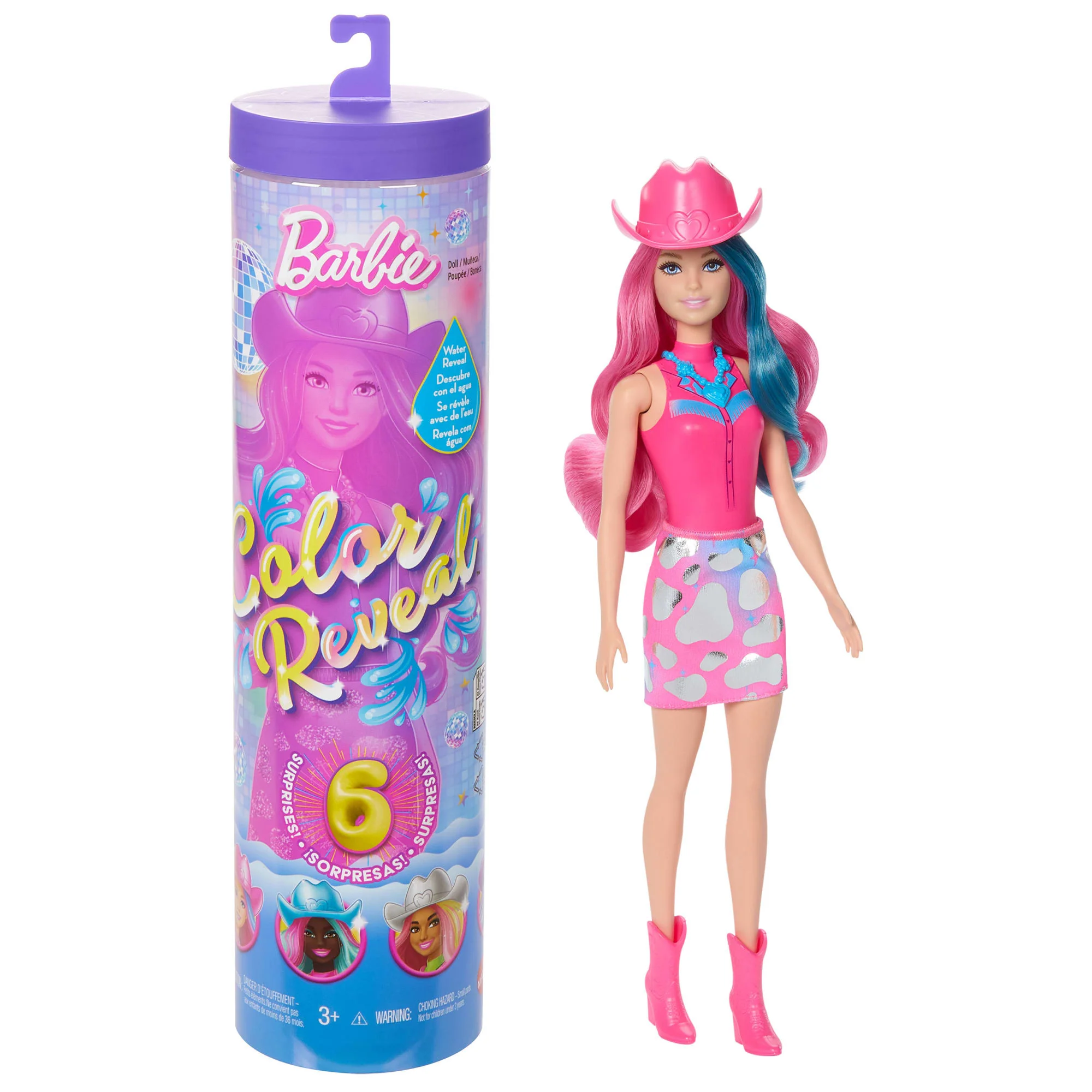 Barbie Color Reveal Disco Star Series Fashion Doll & Accessories With 6 Surprises