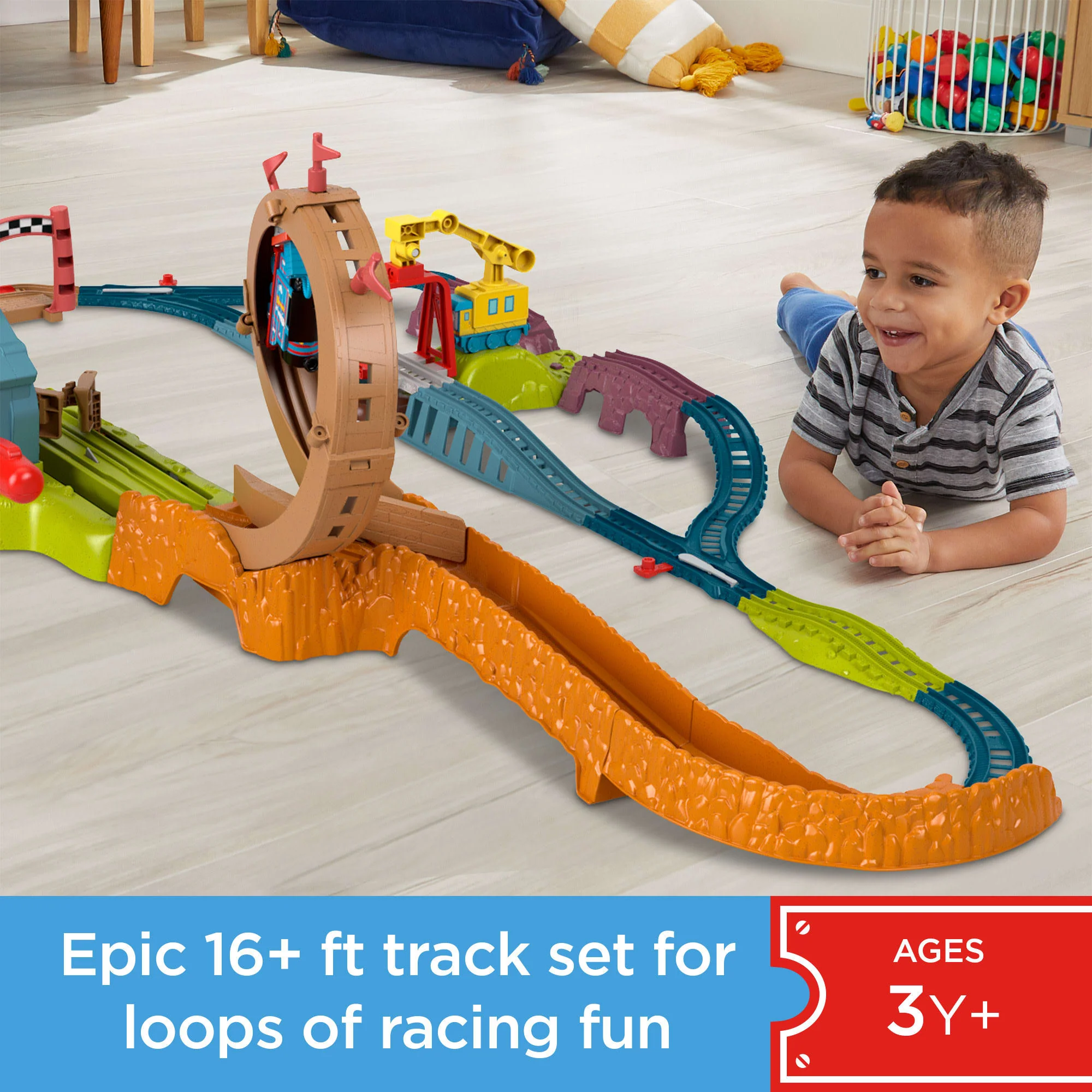 Thomas & Friends Launch & Loop Maintenance Yard Toy Train Set With Motorized Thomas