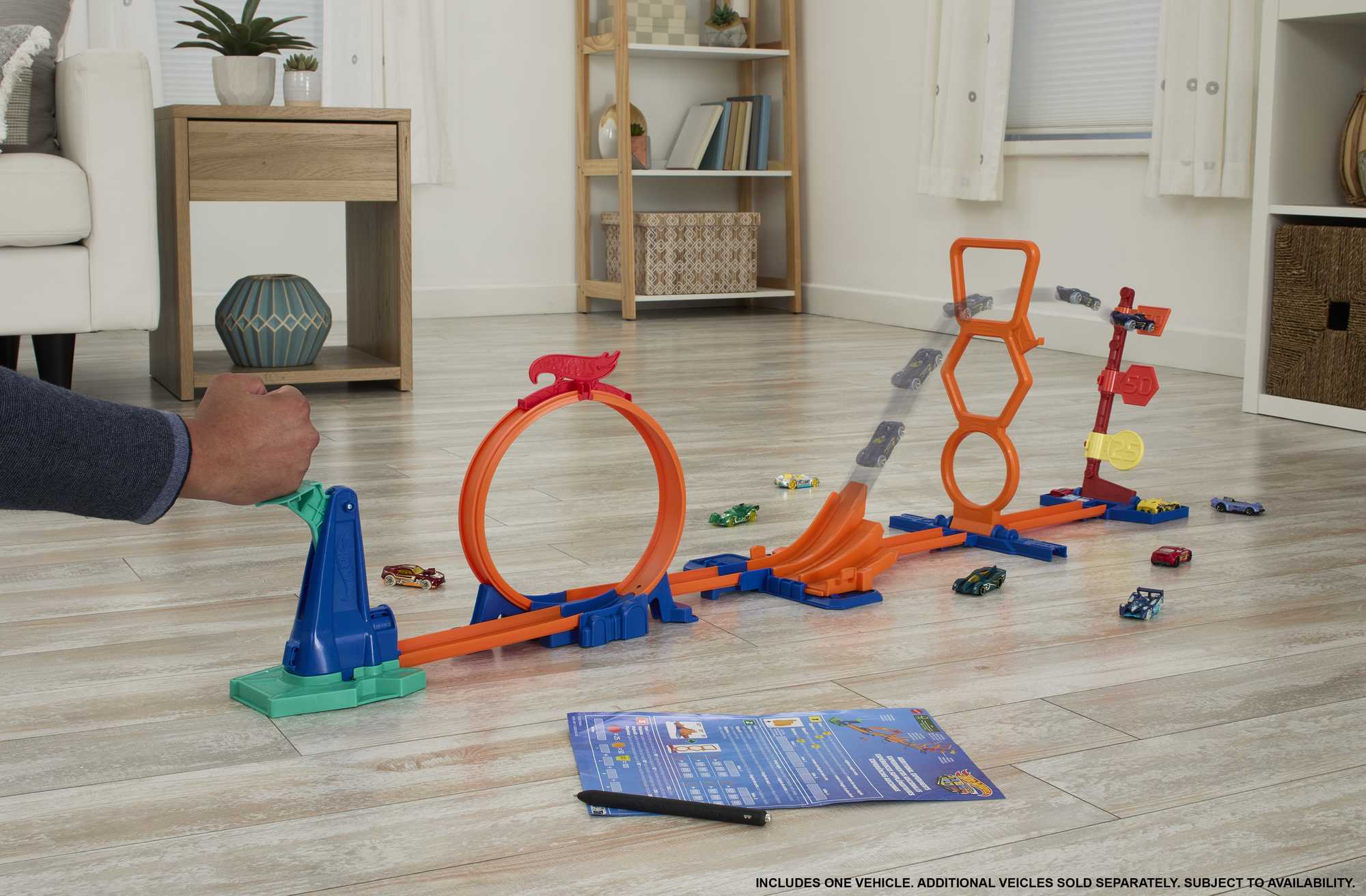 Hot Wheels Track Set With 1 Hot Wheels Car, Steam Flight Path Challenge