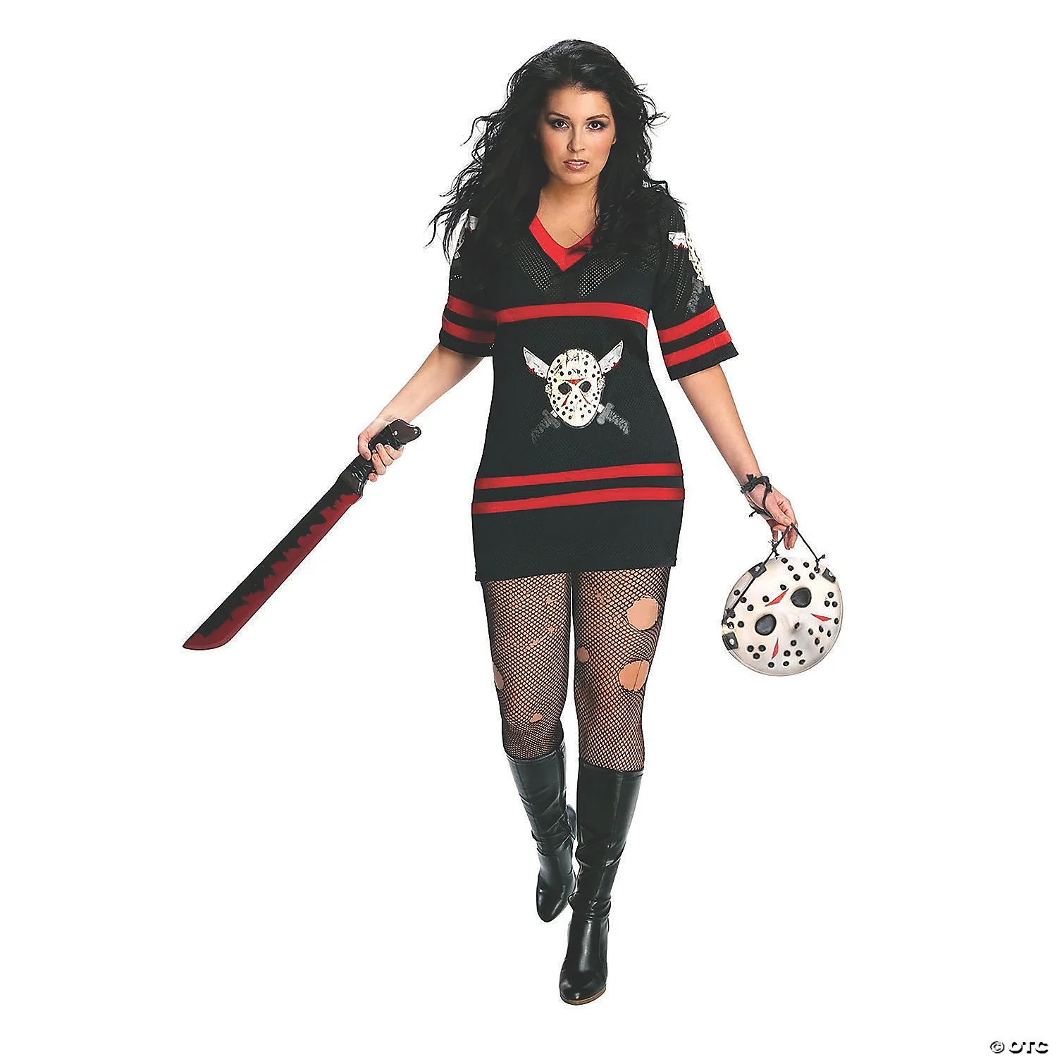 Miss Sexy Voorhees Costume - Plus Size Elegance Meets Spooky Thrills! 🏒🔪