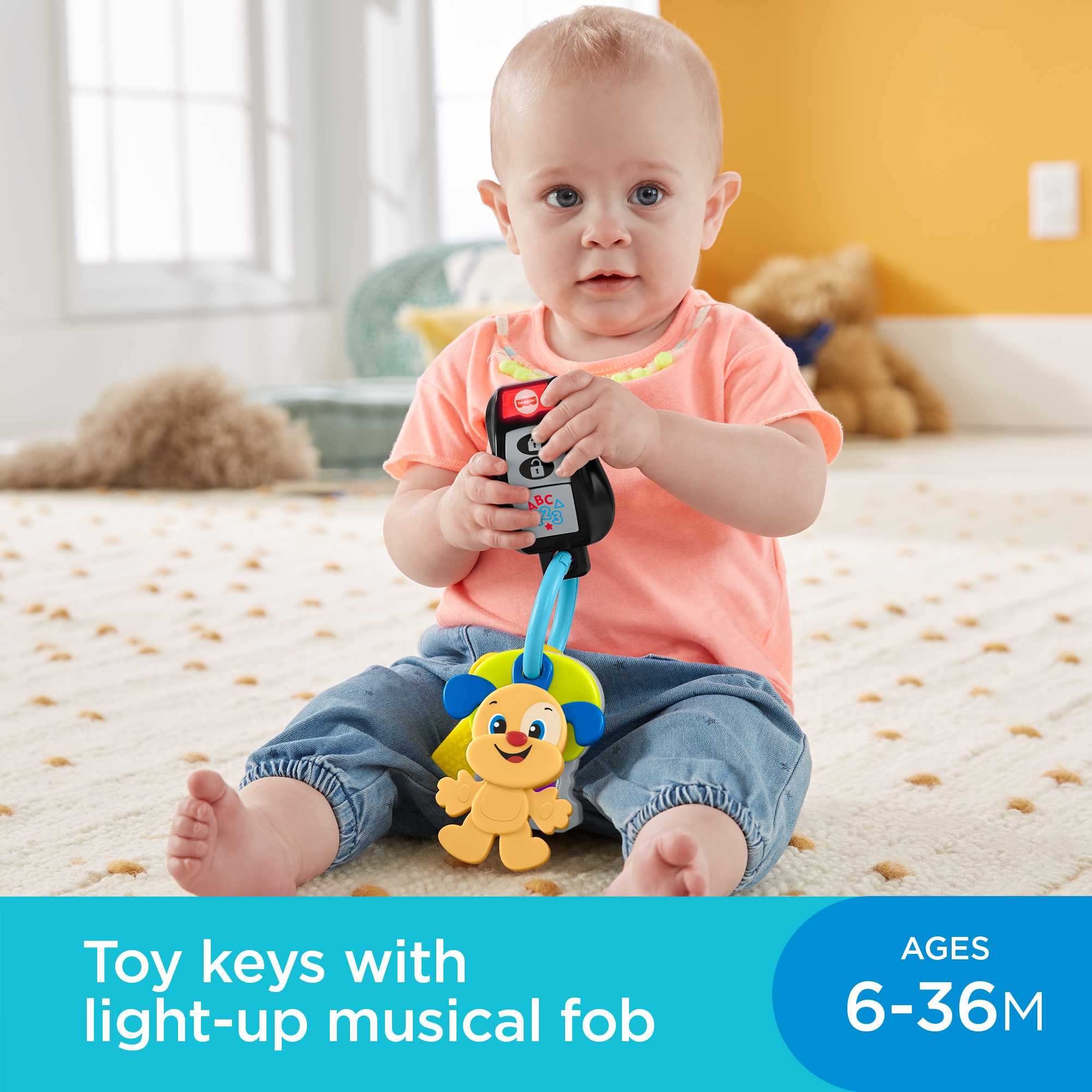 Fisher-Price Laugh & Learn Play & Go Keys Musical Learning Toy For Infant & Toddler