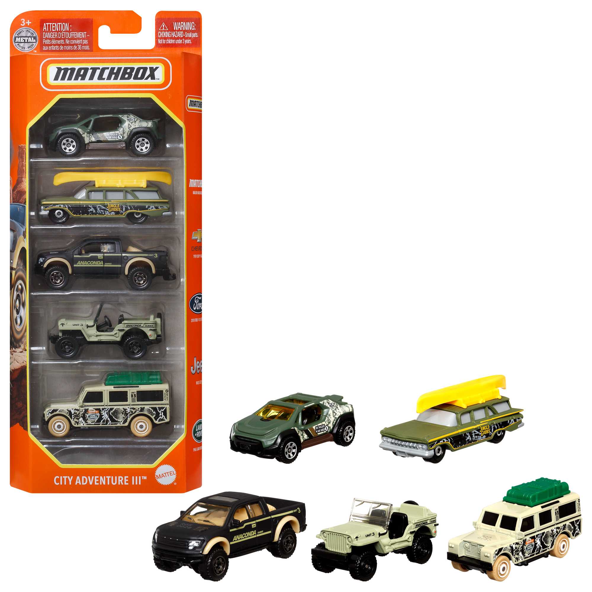 Matchbox 1:64 Scale Die-Cast Toy Cars Or Trucks, Set Of 5