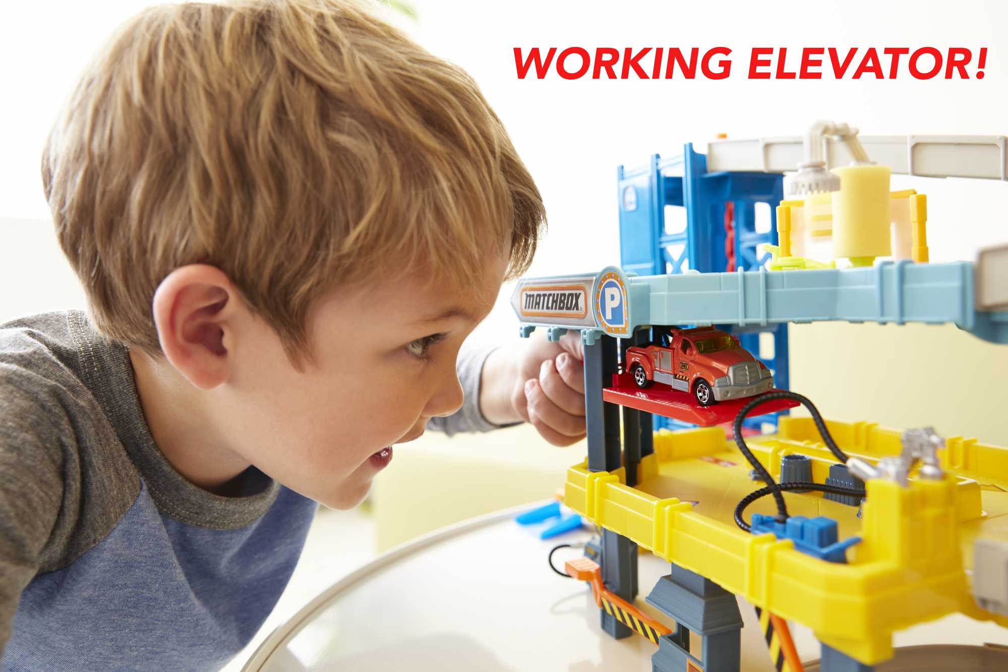 Matchbox Cars Playset, Garage With 4 Levels, 1:64 Scale Toy Tow Truck