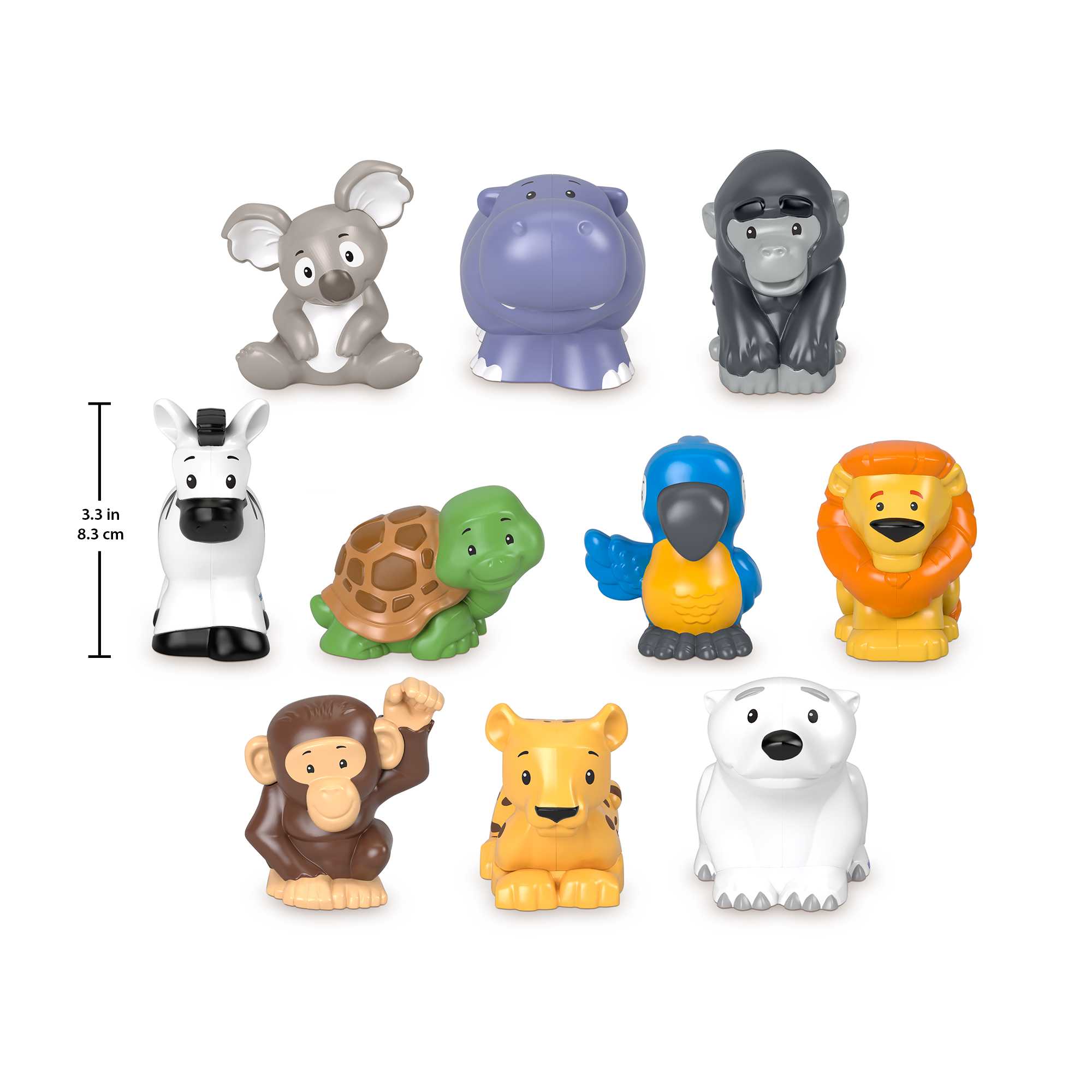 Fisher-Price Little People 10-Piece Animal Pack Figure Set For Toddler Pretend Play