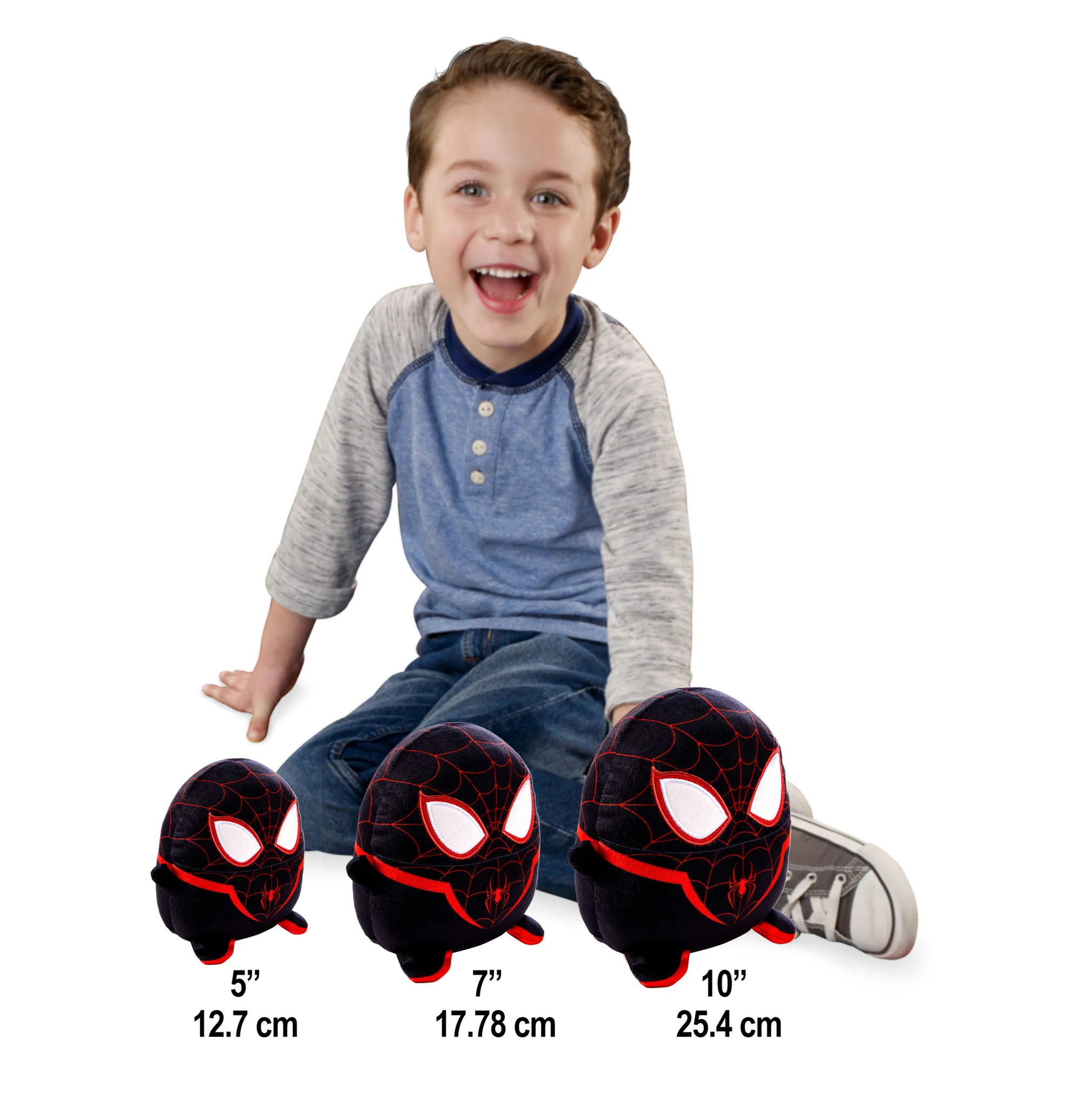 Marvel Cuutopia 5-In Miles Morales Plush Character Figure, Soft Rounded Pillow Doll