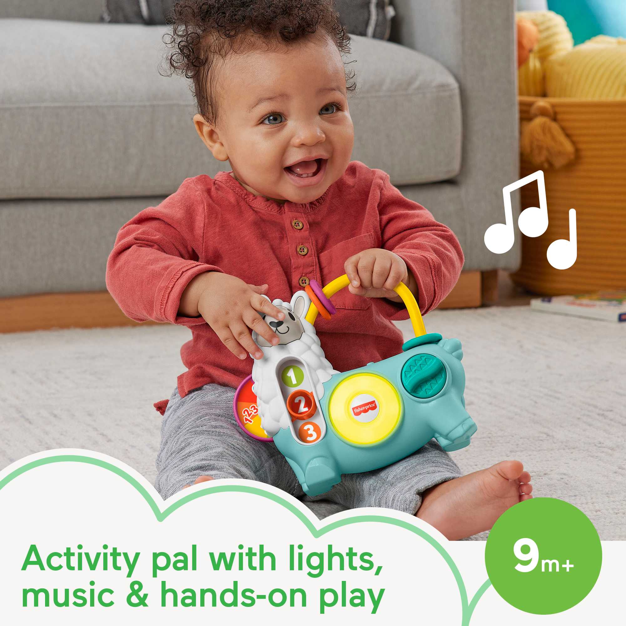 Fisher-Price Linkimals Baby Learning Toy With Lights And Music, 123 Activity Llama - French Version