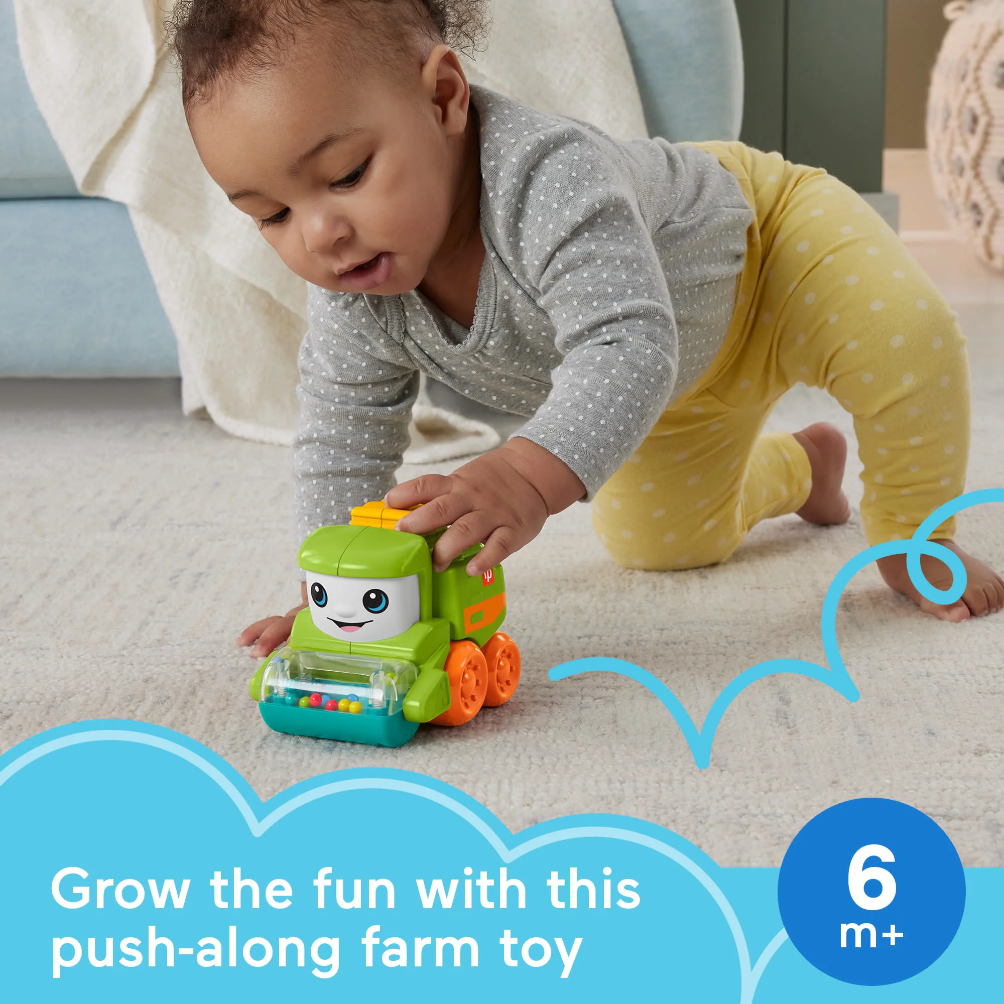 Fisher-Price Push-Along Toy Vehicles With Fine Motor Activities For Infants, Styles May Vary