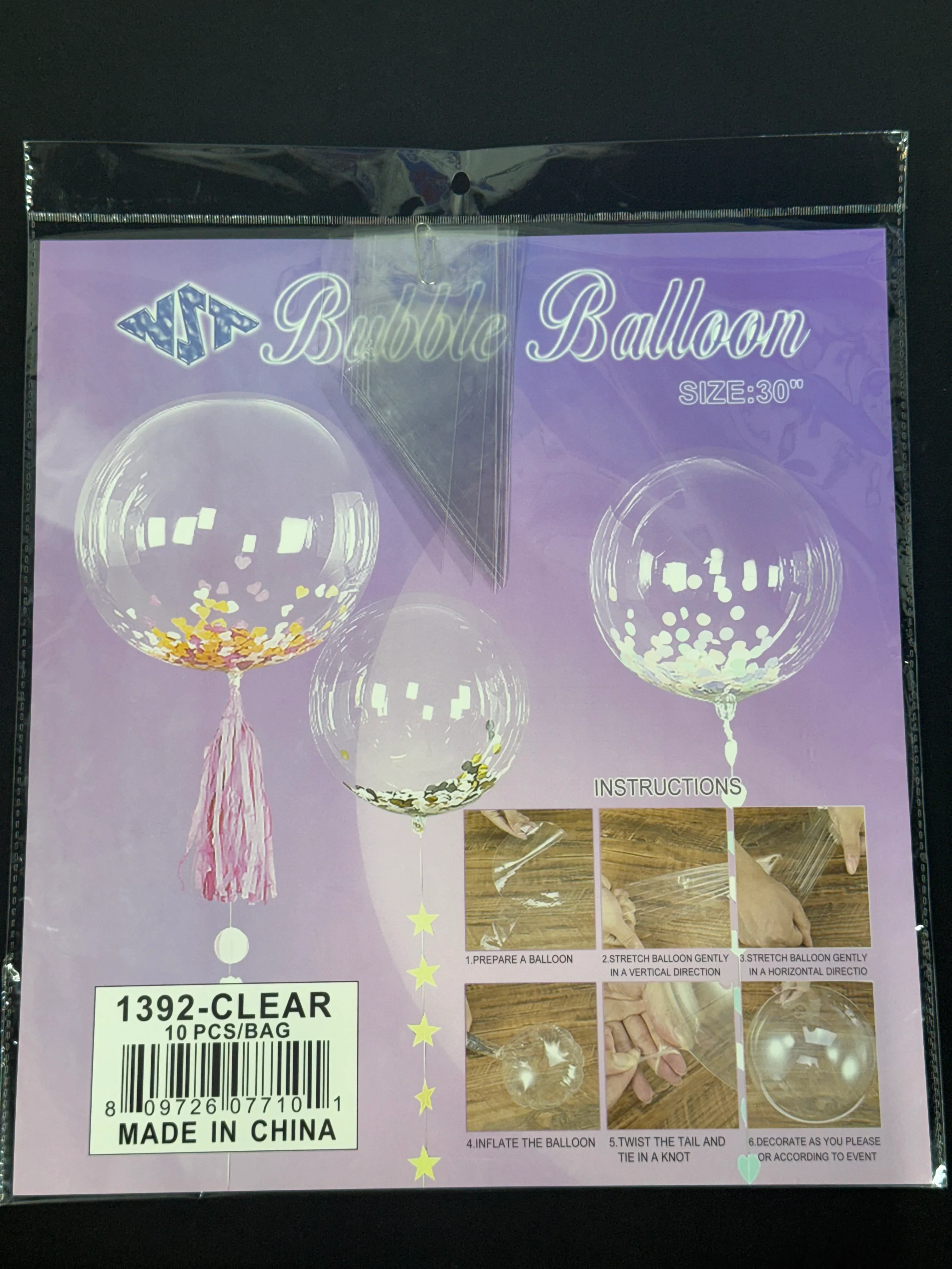 Bubble Balloon 30in -10ct