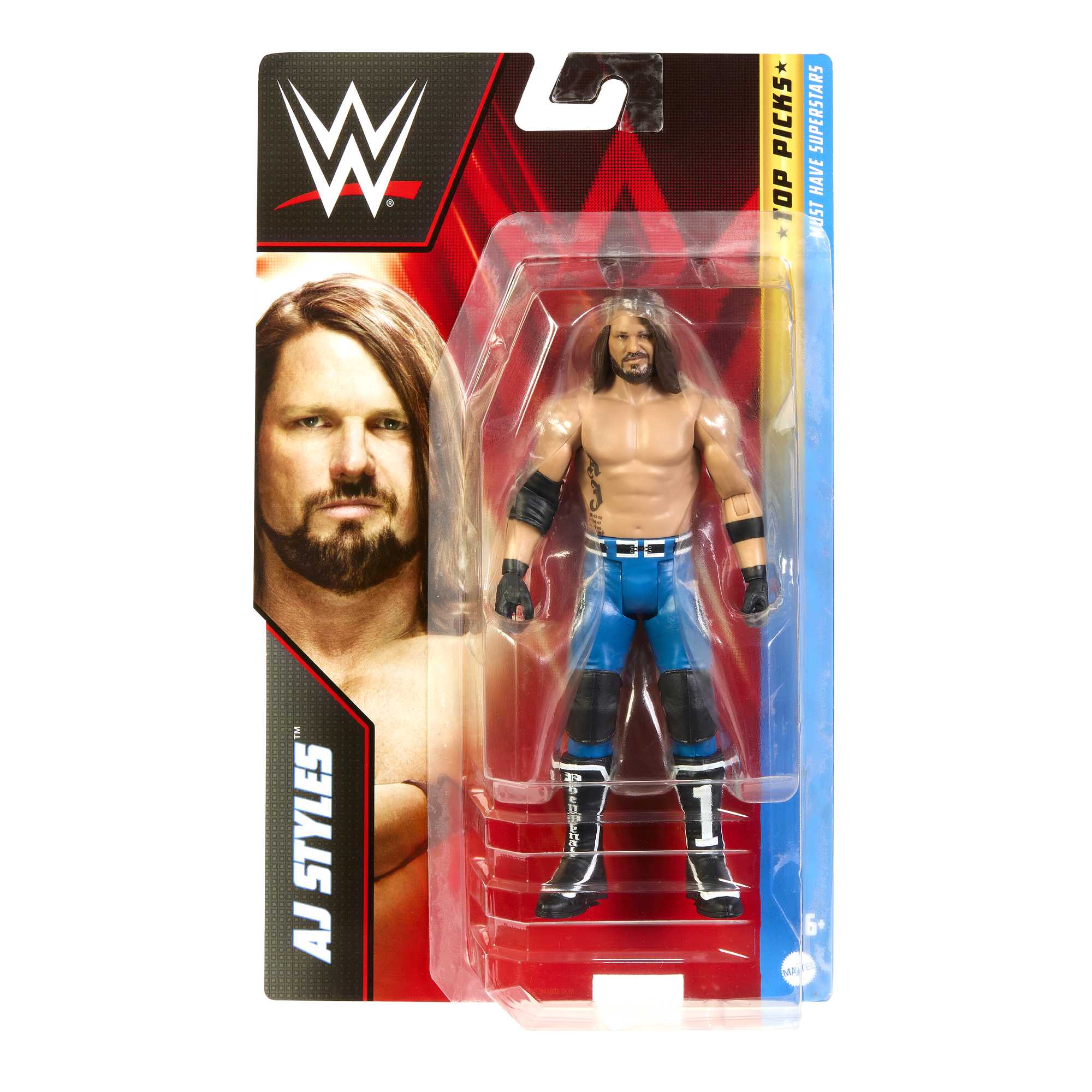 WWE Top Picks Aj Styles Action Figure, Collectible WWE Toys
