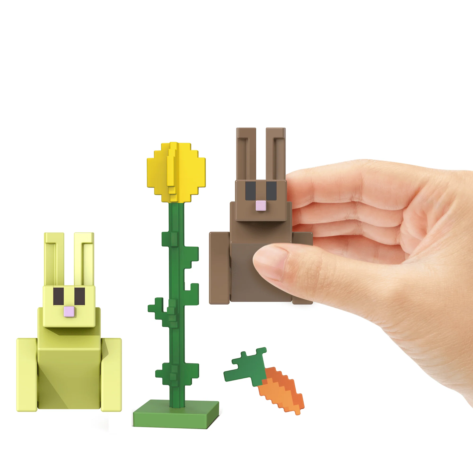 Minecraft Action Figures & Accessories Collection, 3.25-in Scale & Pixelated Design (Characters May Vary)