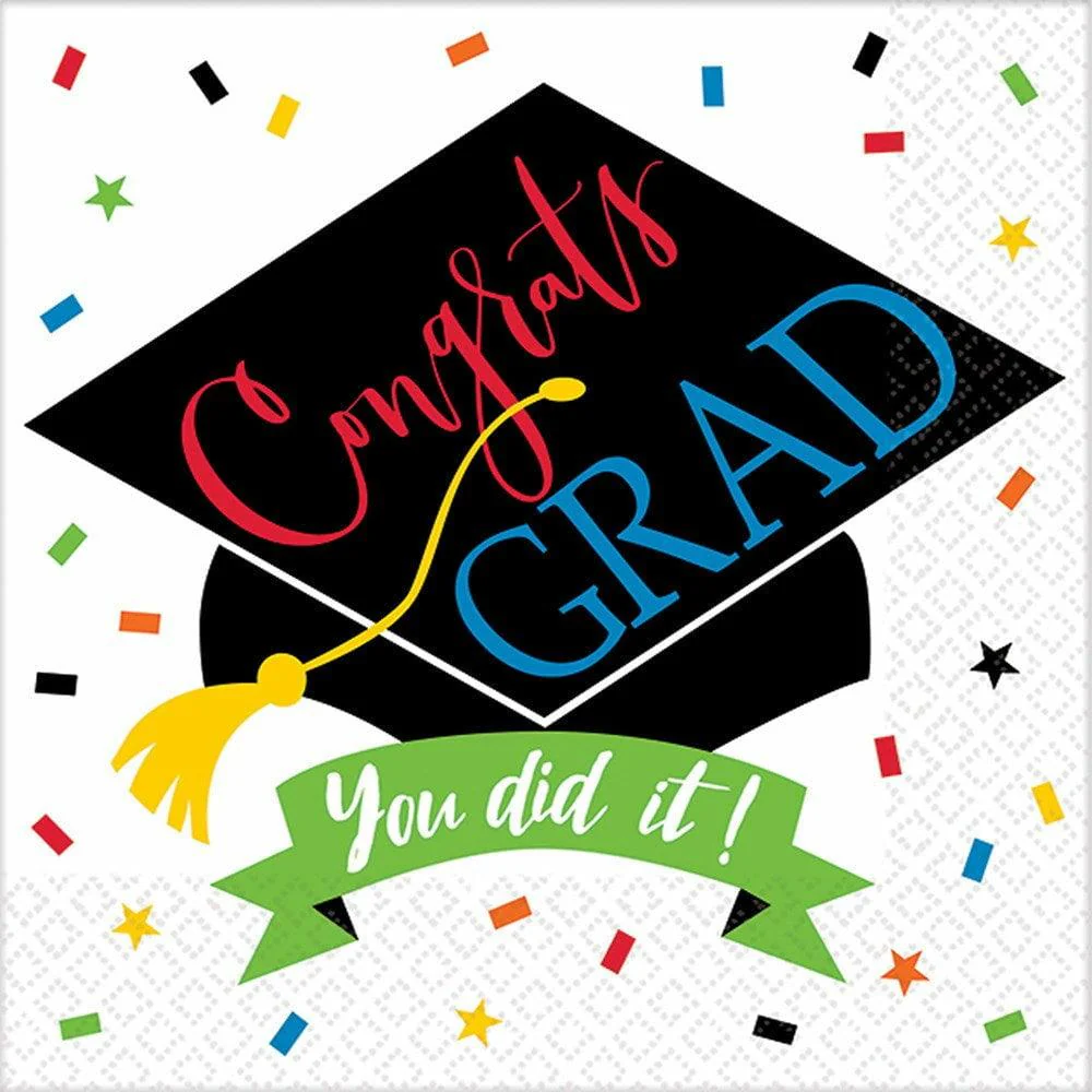Graduation 100% Done Beverage Napkin 125ct
