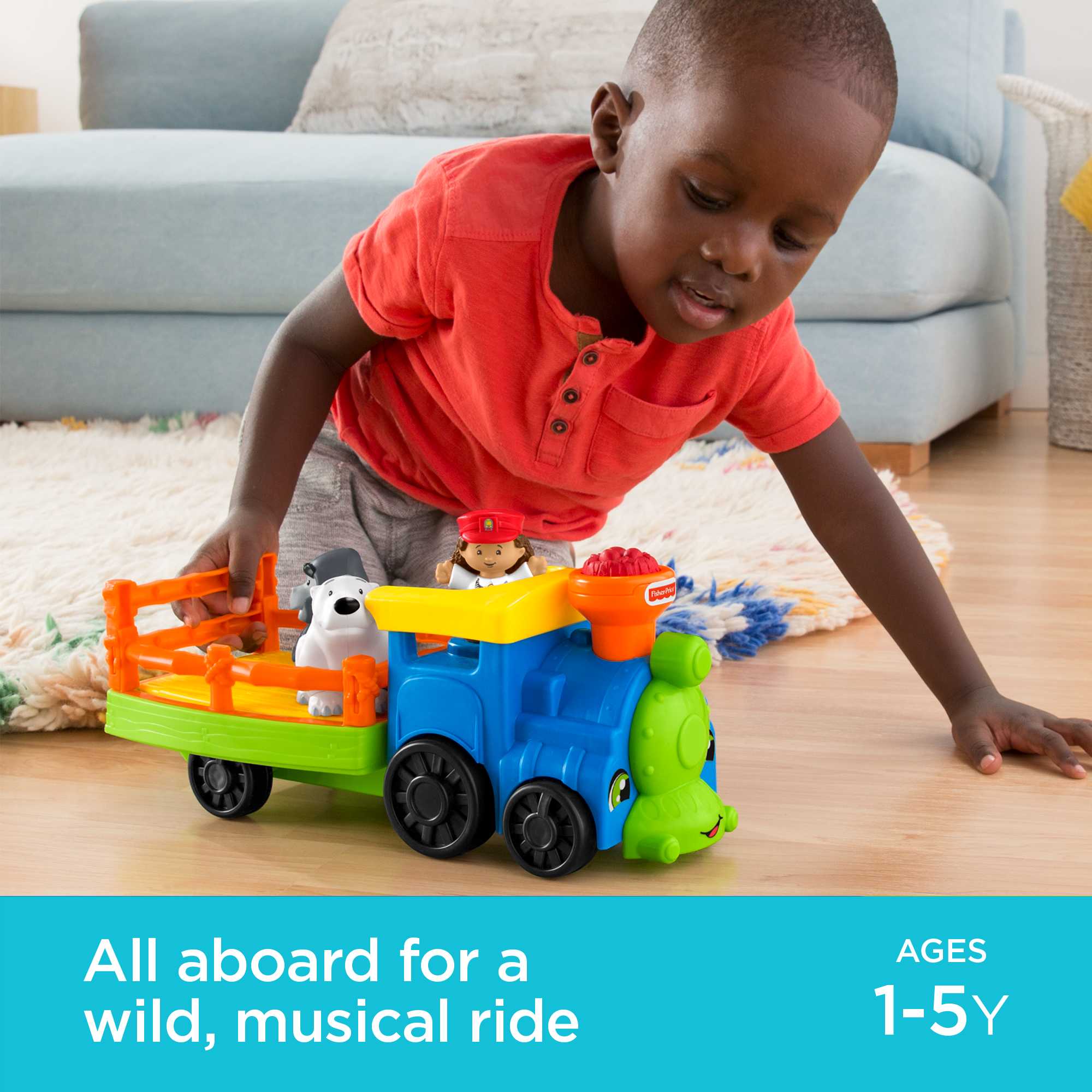 Fisher-Price Little People Choo-Choo Zoo Train With Music And Sounds For Toddlers, 3 Figures