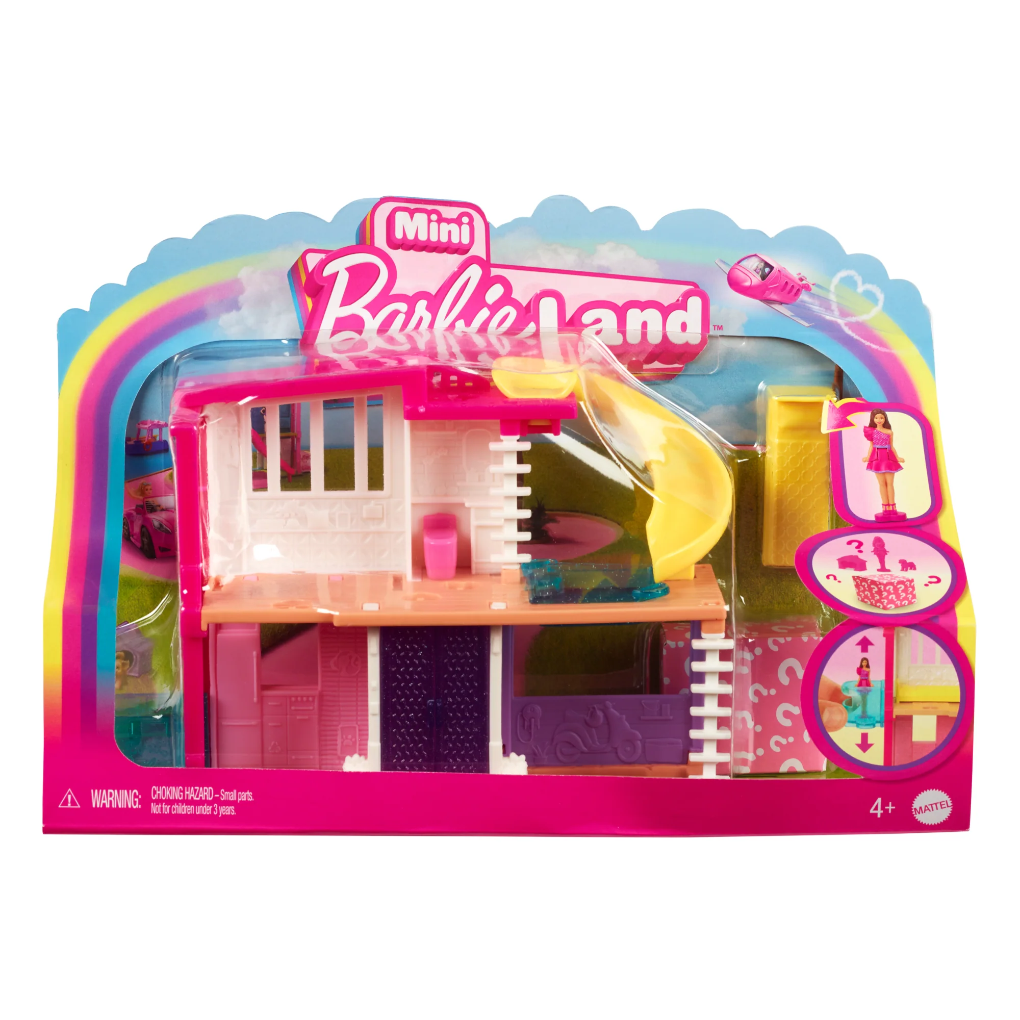 Barbie Mini Barbieland Doll House Playsets With 1.5-inch Doll, Furniture & Accessories
