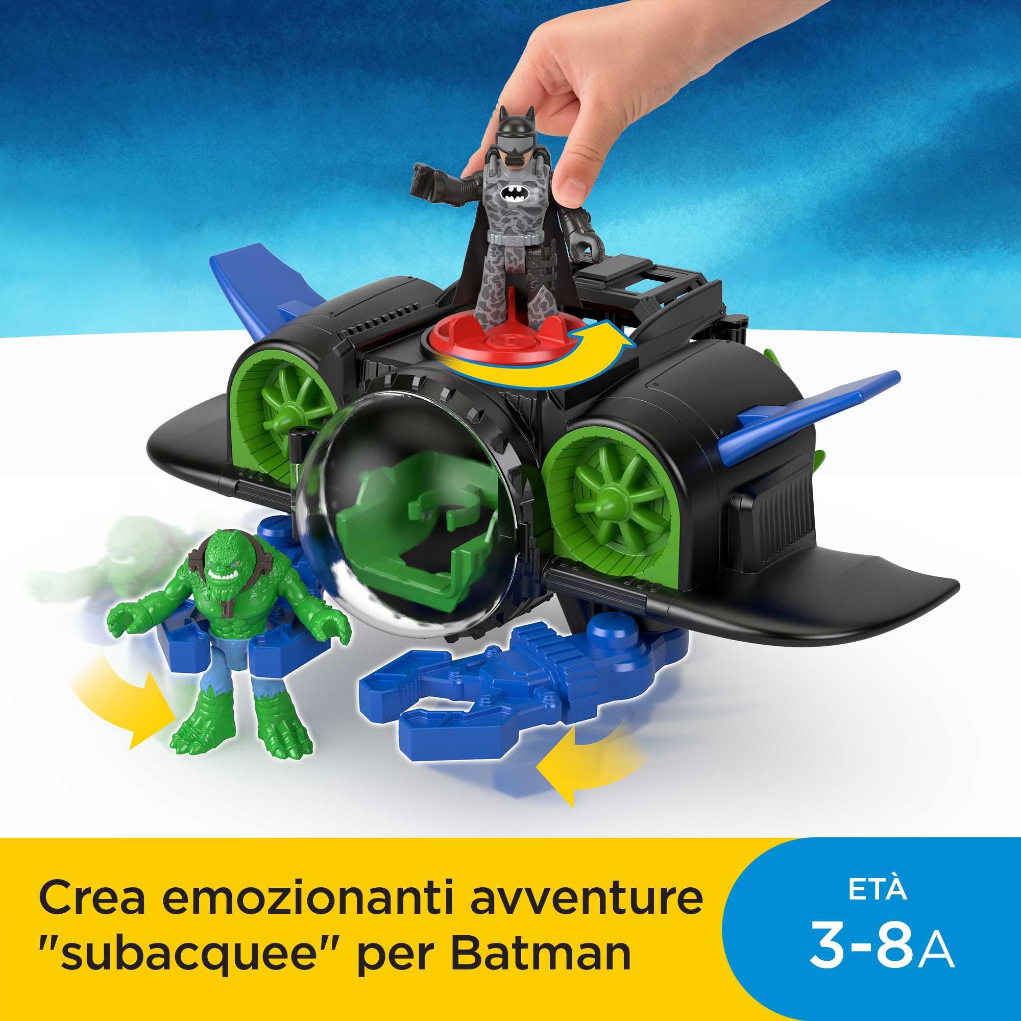 Imaginext DC Super Friends Batsub Vehicle And Figures Playset
