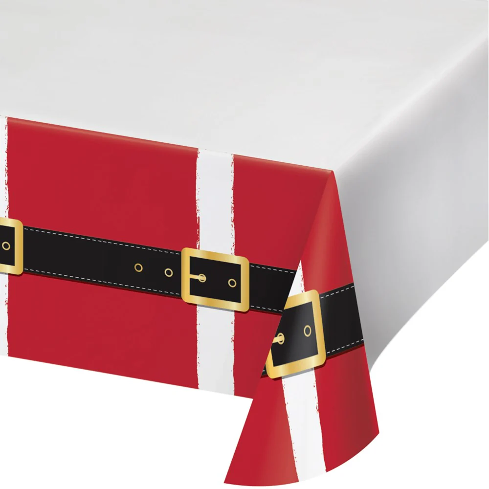 Santa Fun 54in x 102in Plastic Tablecover