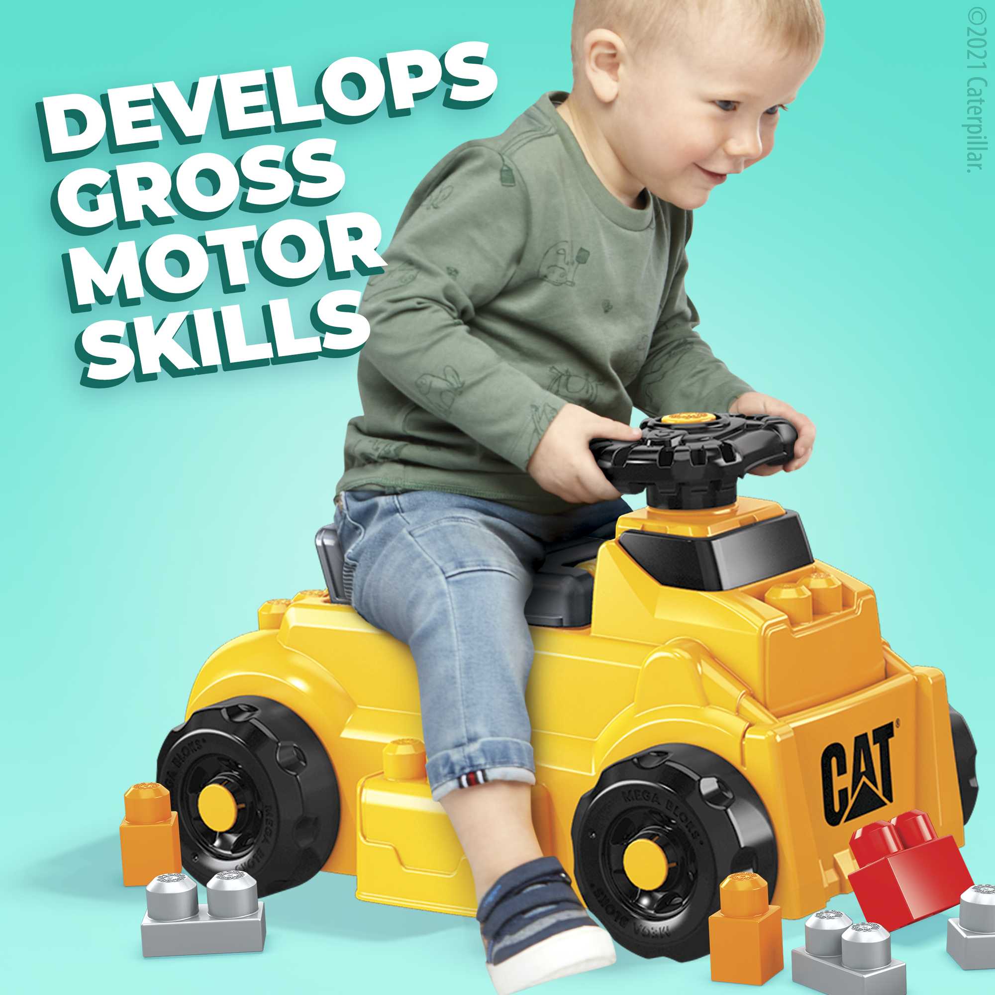 MEGA Bloks Cat Build 'n Play Ride-On Building Set (10 Pieces)