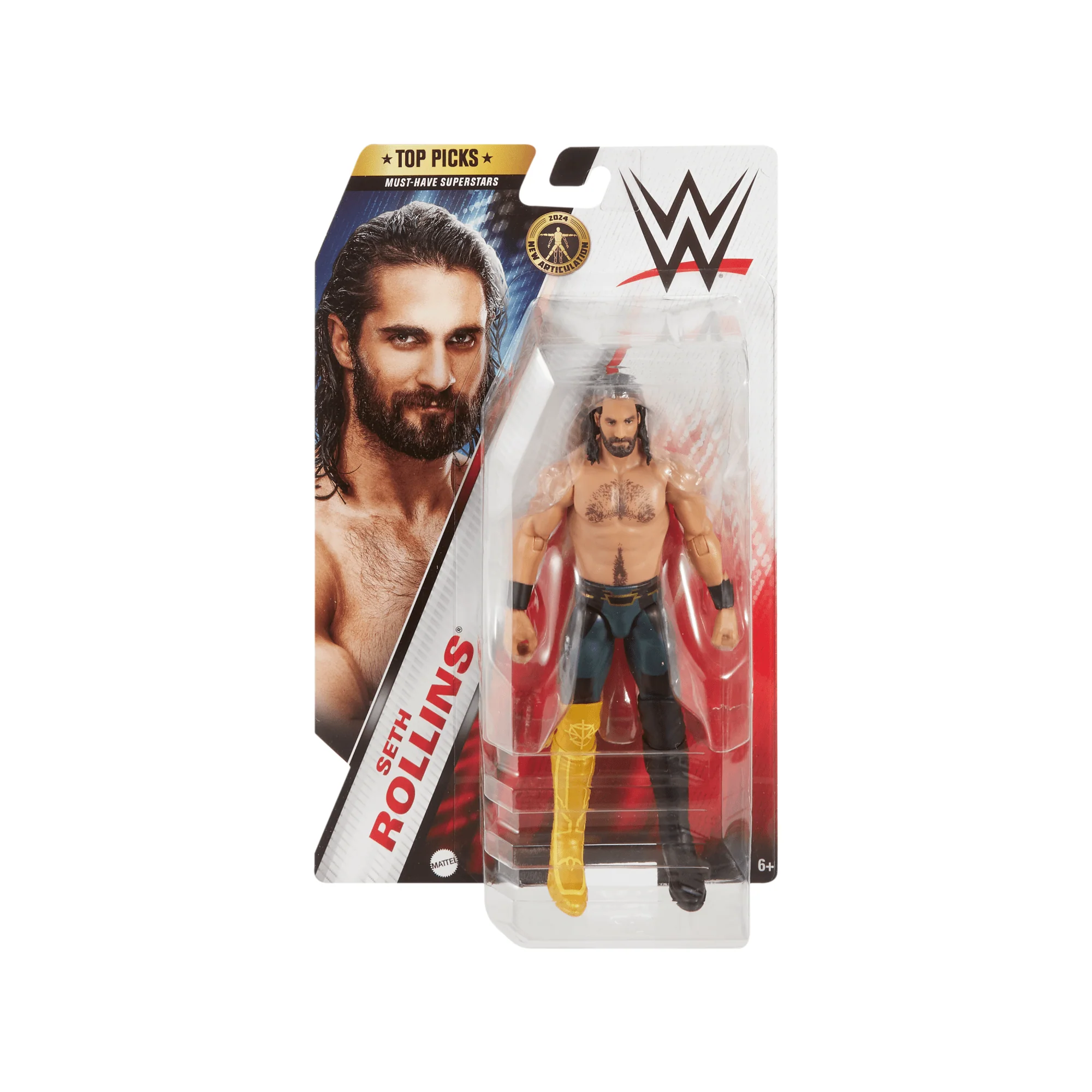 WWE Top Picks Seth Rollins Action Figure, 6-inch Collectible Superstar With Articulation & Life-Like Look