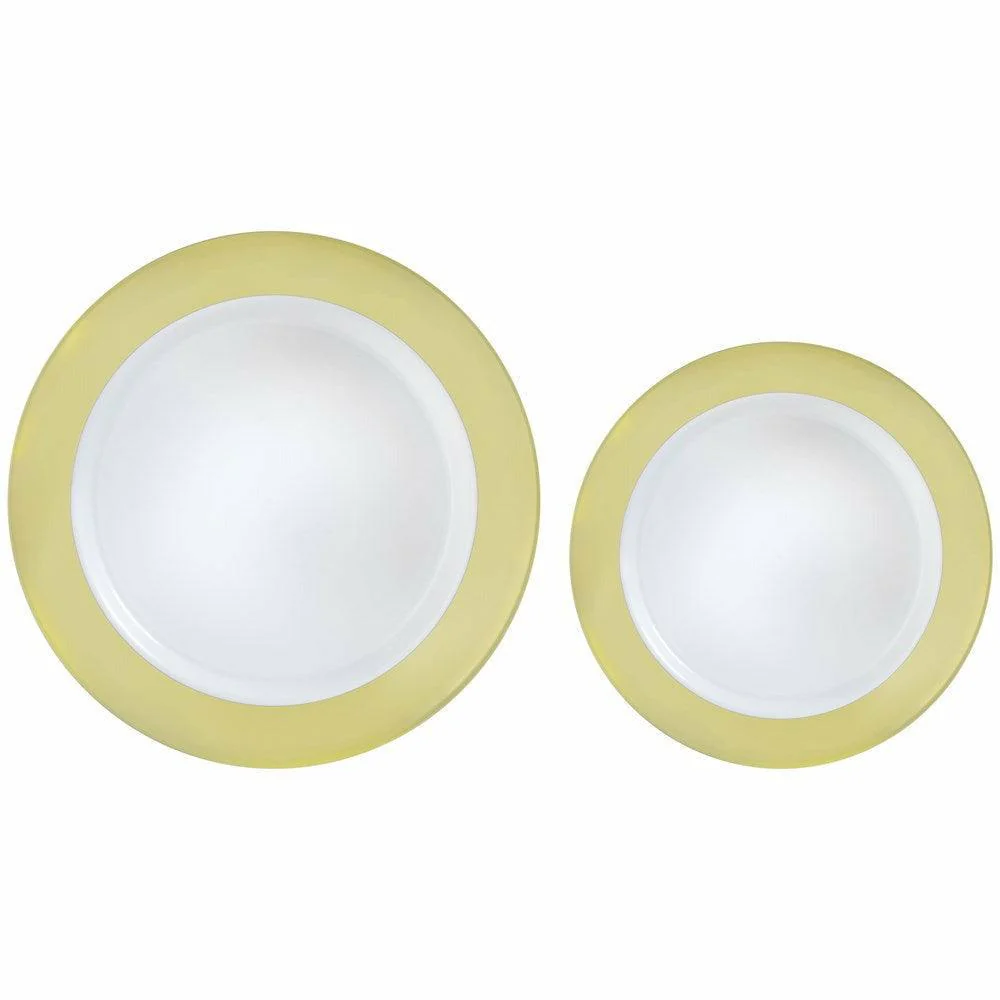 Border Plastic Plate Multipack Gold 20ct