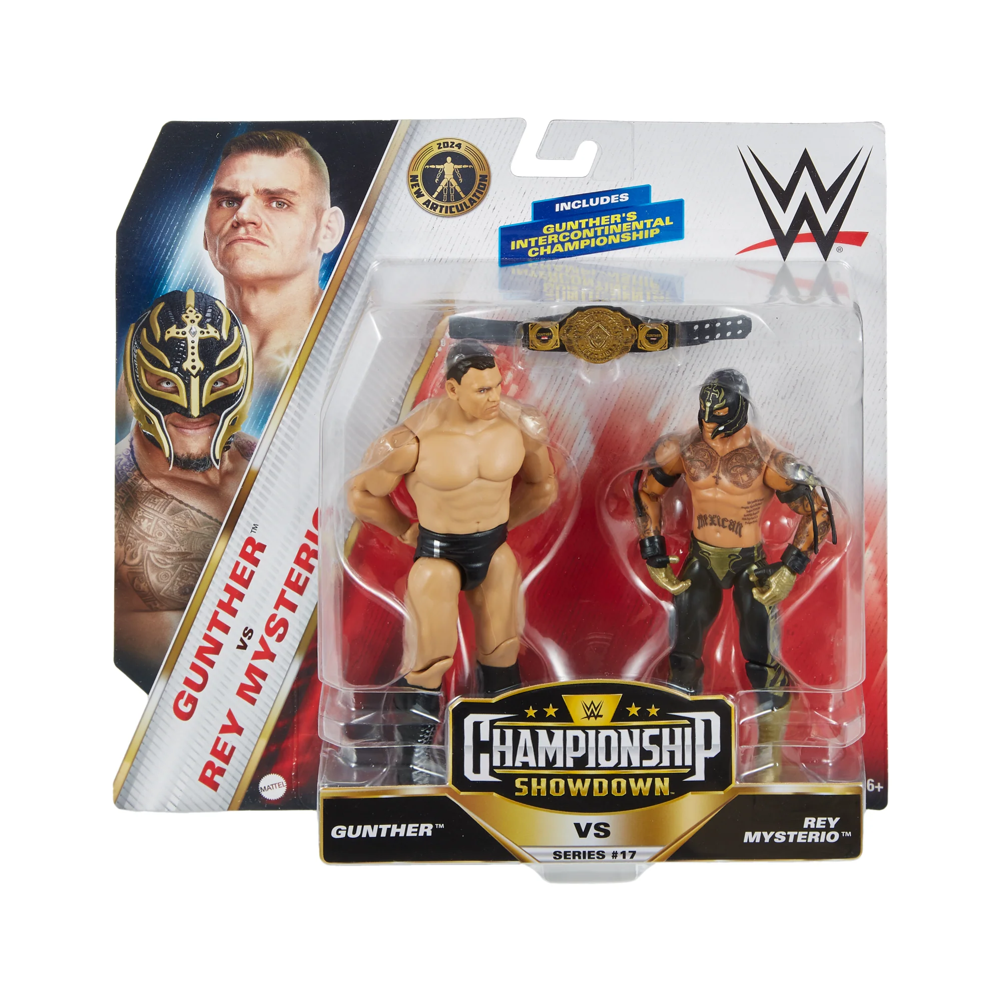 WWE Championship Showdown Rey Mysterio & Gunther 2-Pack Action Figures & Accessory