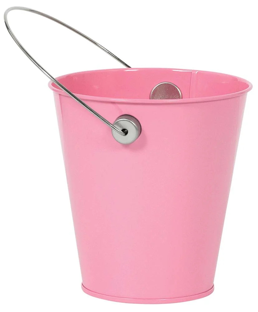 Metal Bucket New Pink 1ct