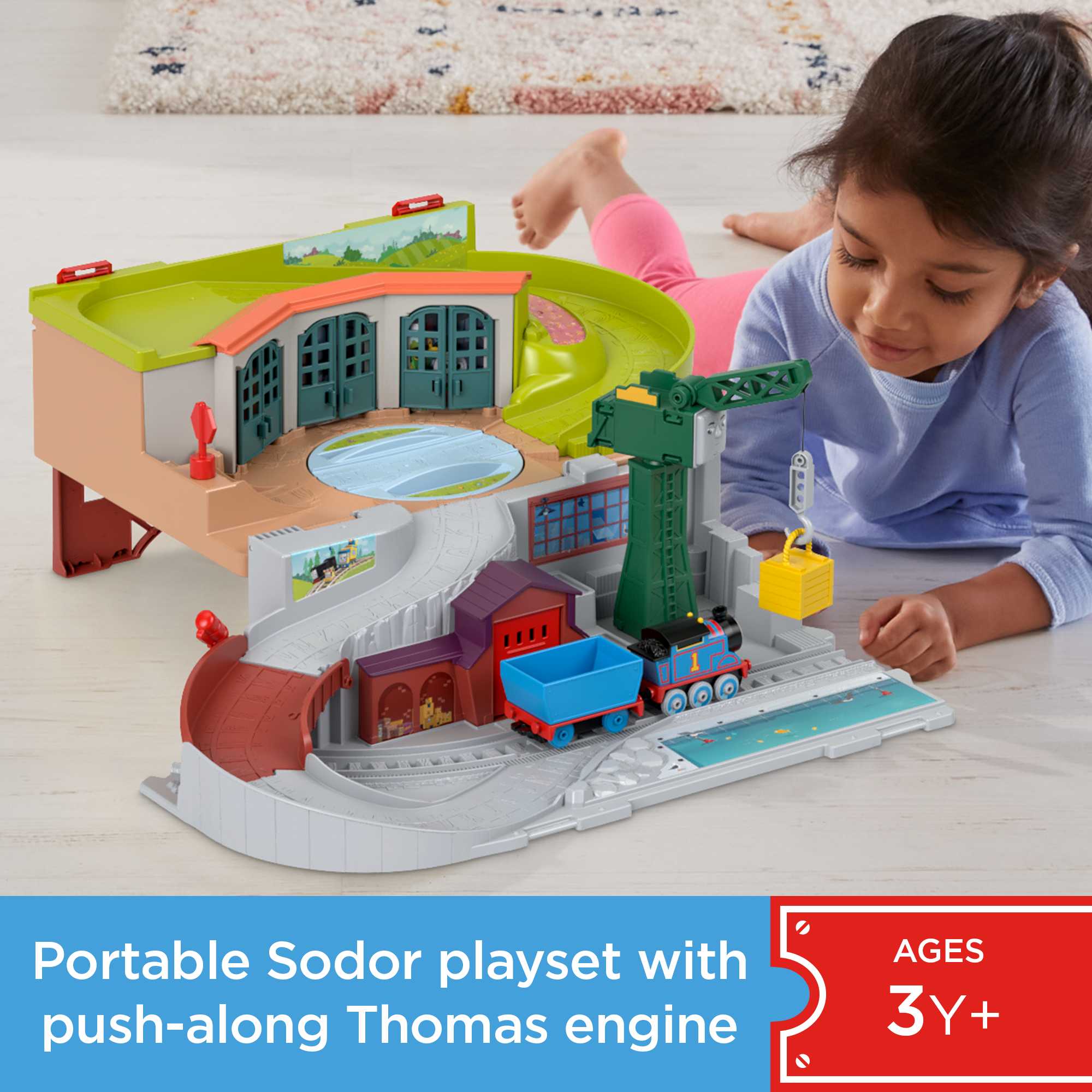 Thomas & Friends Sodor Take-Along Train Set, Portable Track Playset