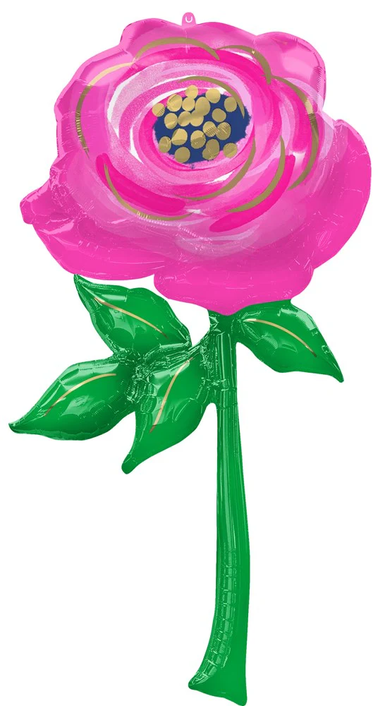 Anagram Giant Pink Flower 62 inch Foil Balloon 1ct