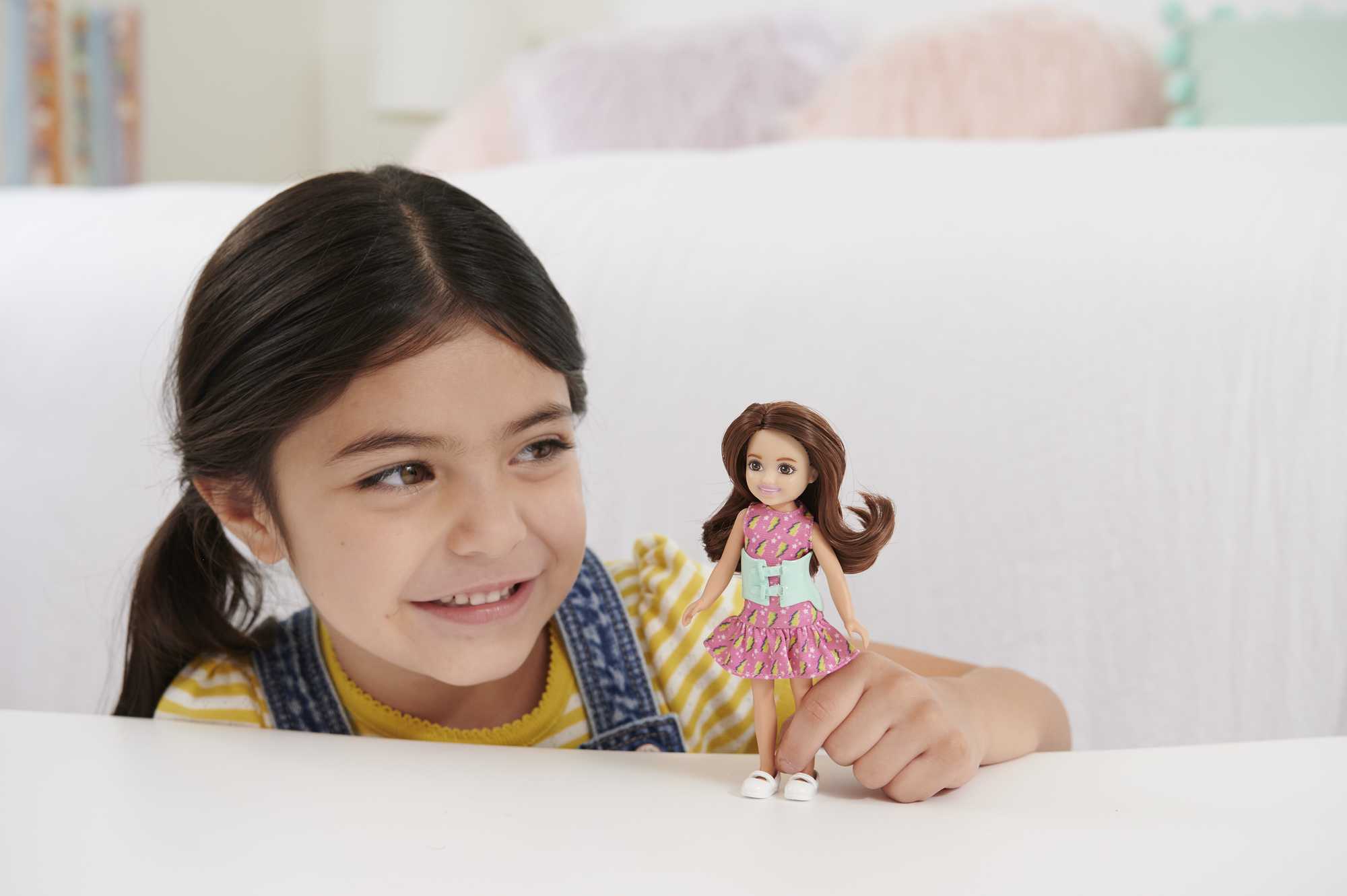 Barbie Toys, Chelsea Doll, 6-inch Small Doll With Brace For Scoliosis Spine Curvature