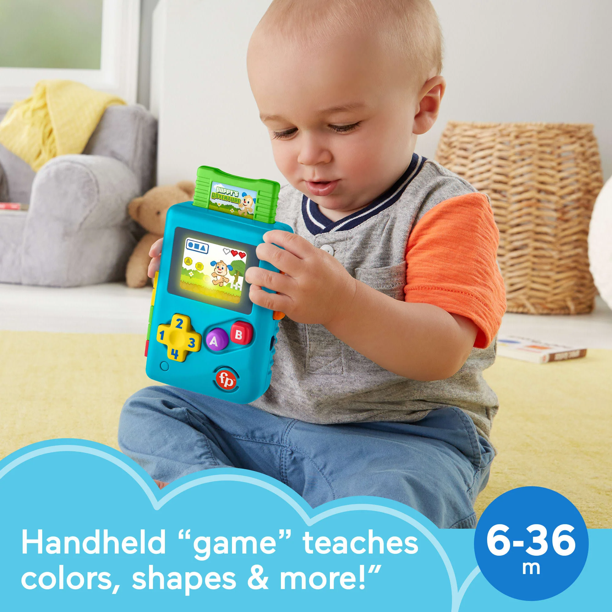 Fisher-Price Laugh & Learn Lil’ Gamer Pretend Video Game Learning Toy For Infants & Toddlers
