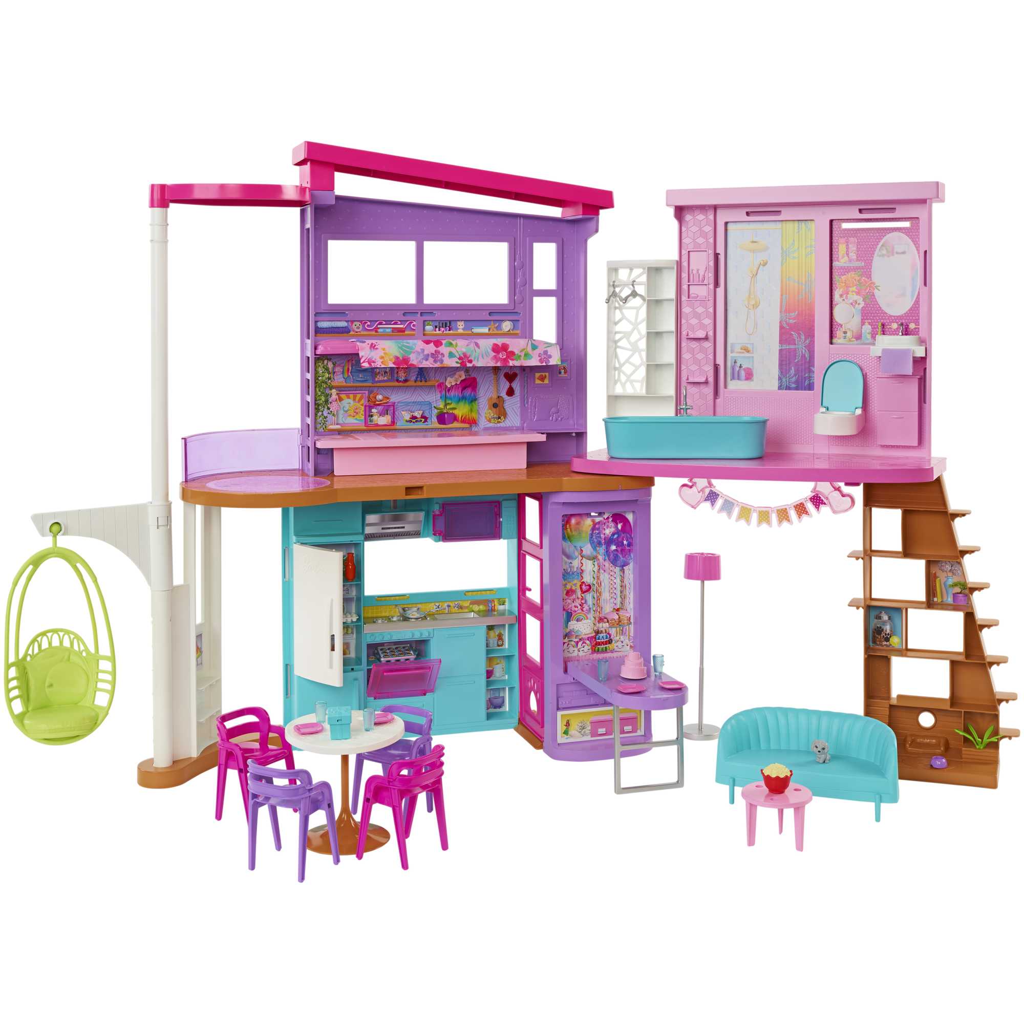 Barbie Vacation House Playset With 30+ Pieces, Toy For 3 Year Olds & Up
