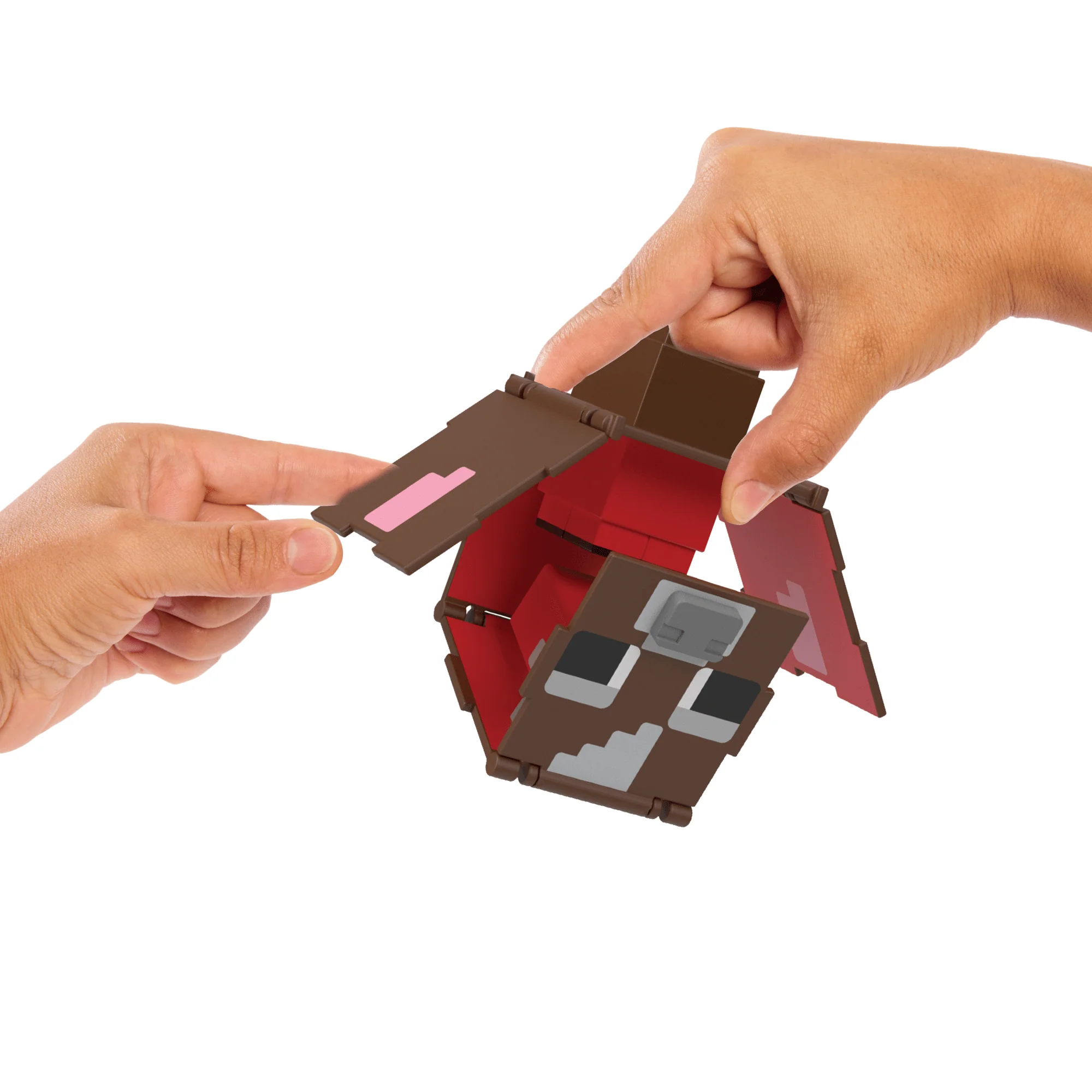 Minecraft Flippin’ Figs Figures Collection, 2-in-1 Fidget Play, 3.75-in Scale & Pixelated Design (Characters May Vary)