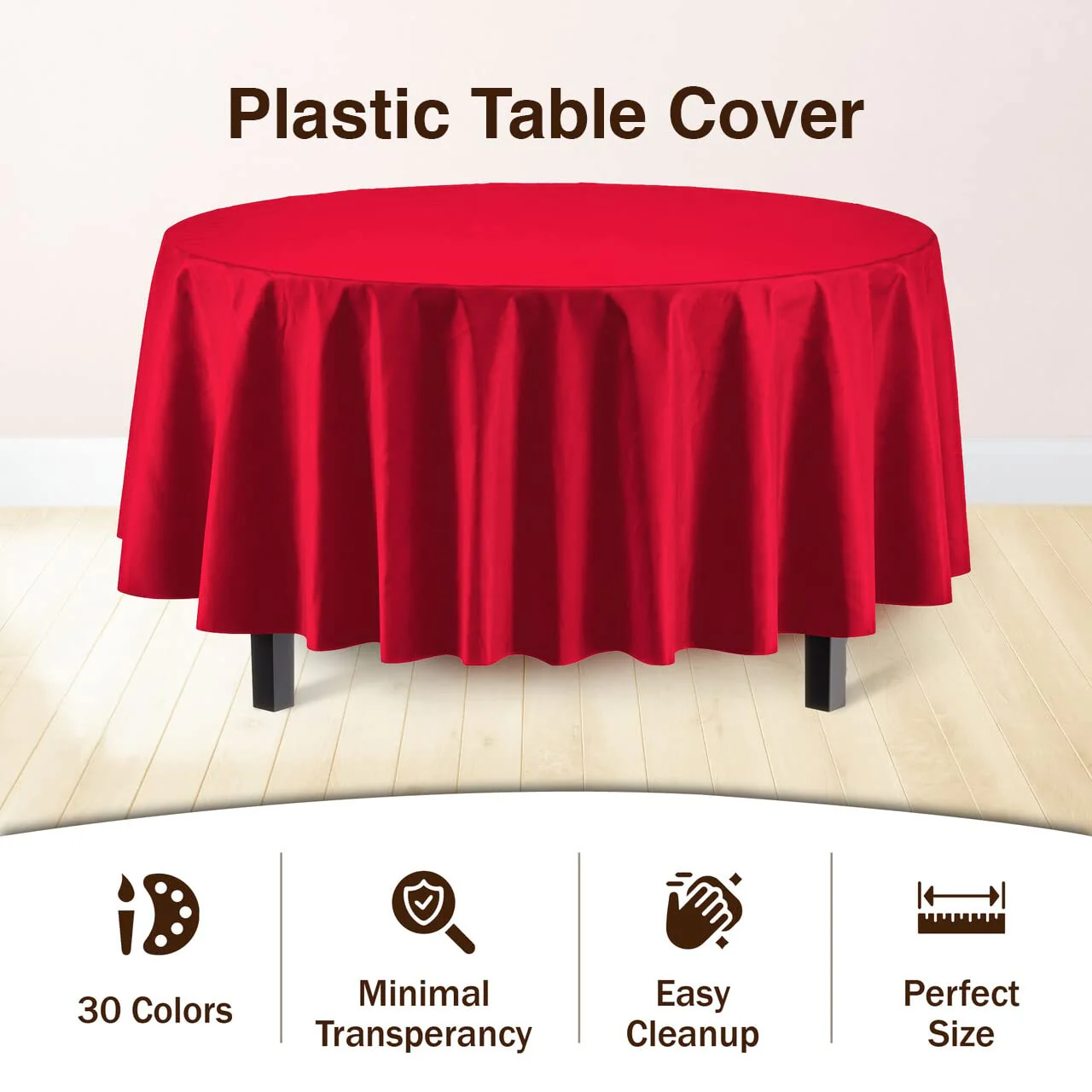 Round Red Table Cover