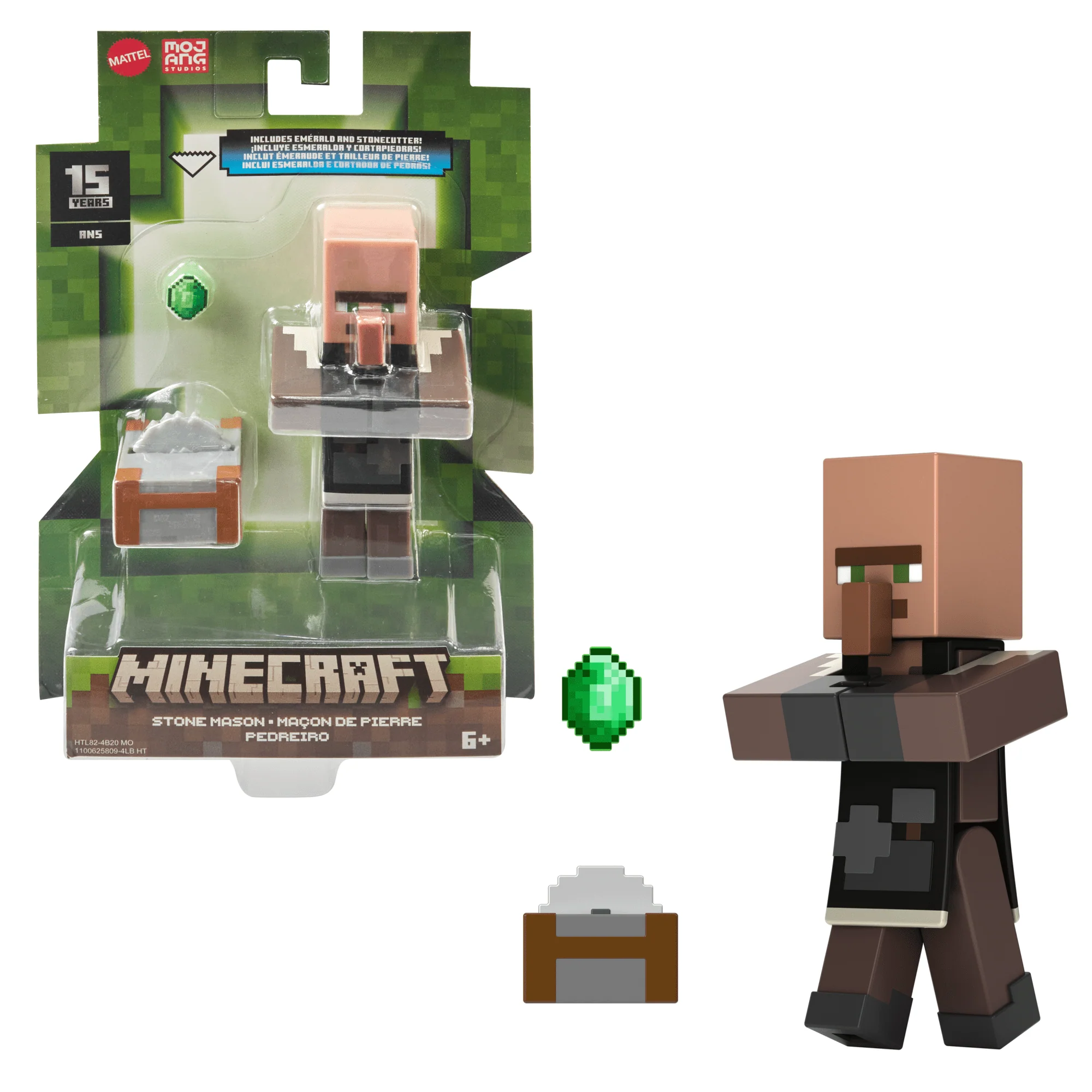 Minecraft Action Figures & Accessories Collection, 3.25-in Scale & Pixelated Design (Characters May Vary)