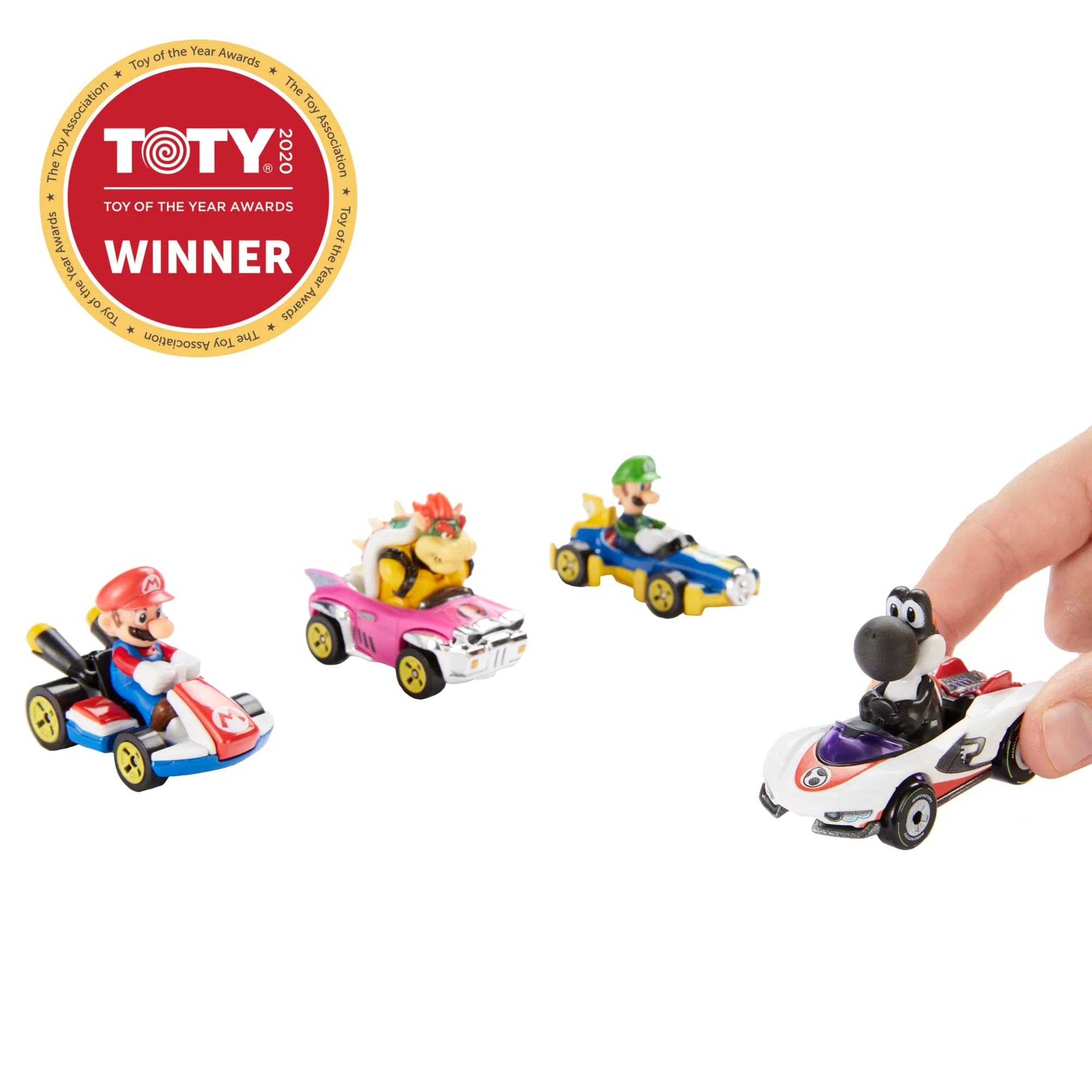 Hot Wheels Mario Kart Die-Cast Characters And Karts 4-Pack