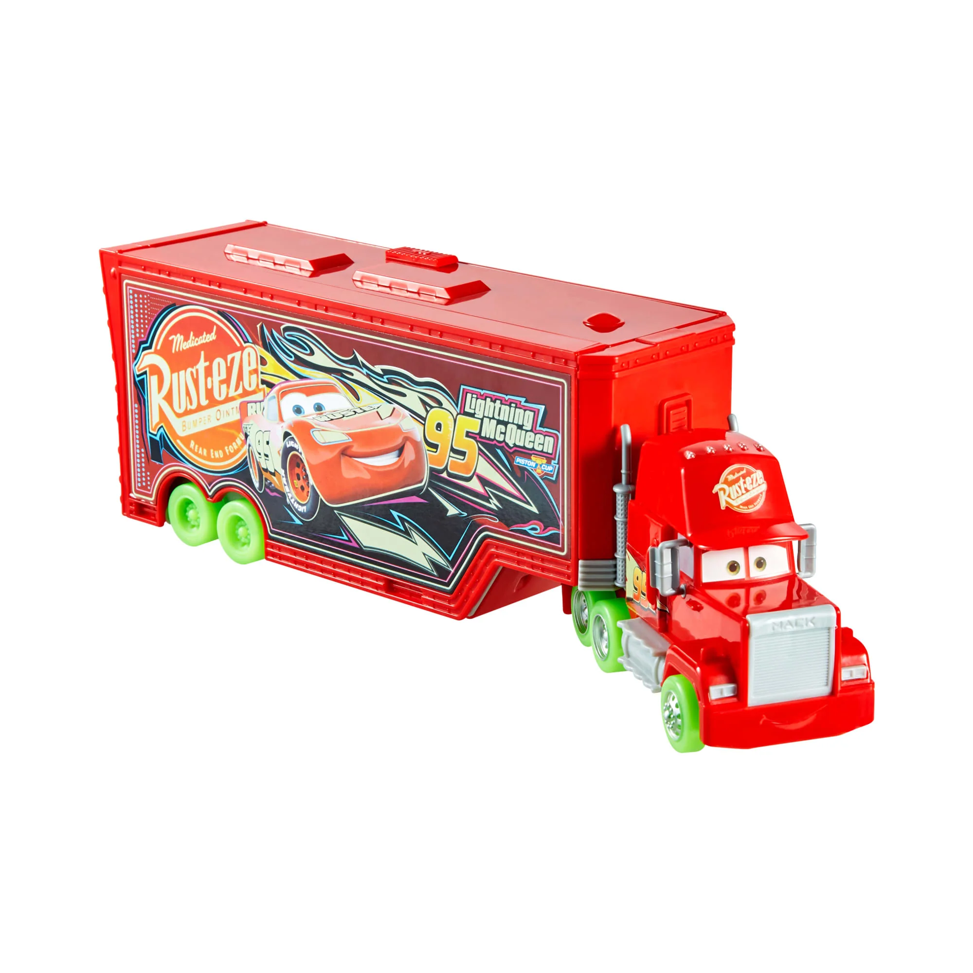 Disney And Pixar Cars Glow Racers Transforming Mack Playset, 2-in-1 Glow-in-The-Dark Toy Truck & Tune-Up Station