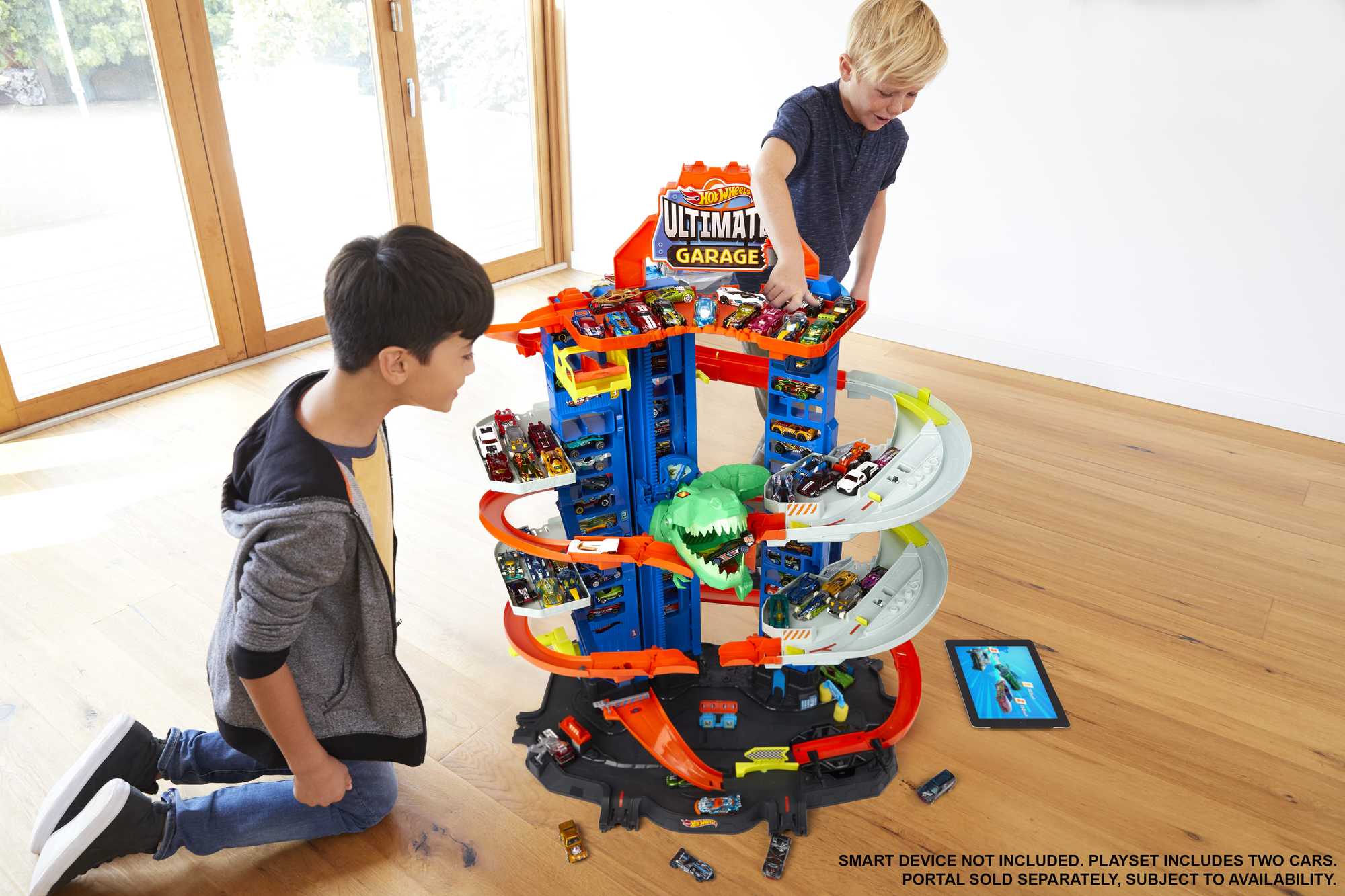 Hot Wheels Track Set And 2 Toy Cars, City Ultimate Garage Playset, Parking For 100+ Cars