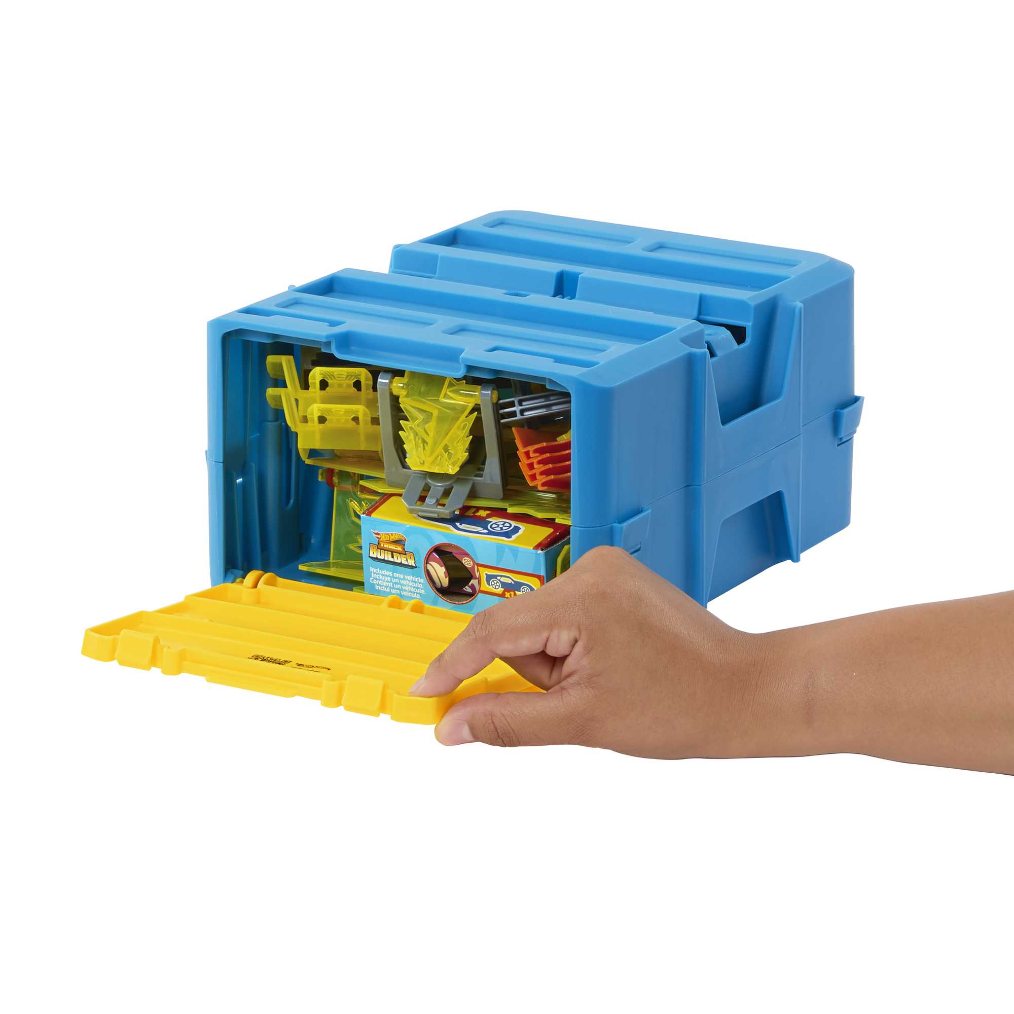 Hot Wheels Track Builder Lightning-Themed Track Set With 1 Toy Car