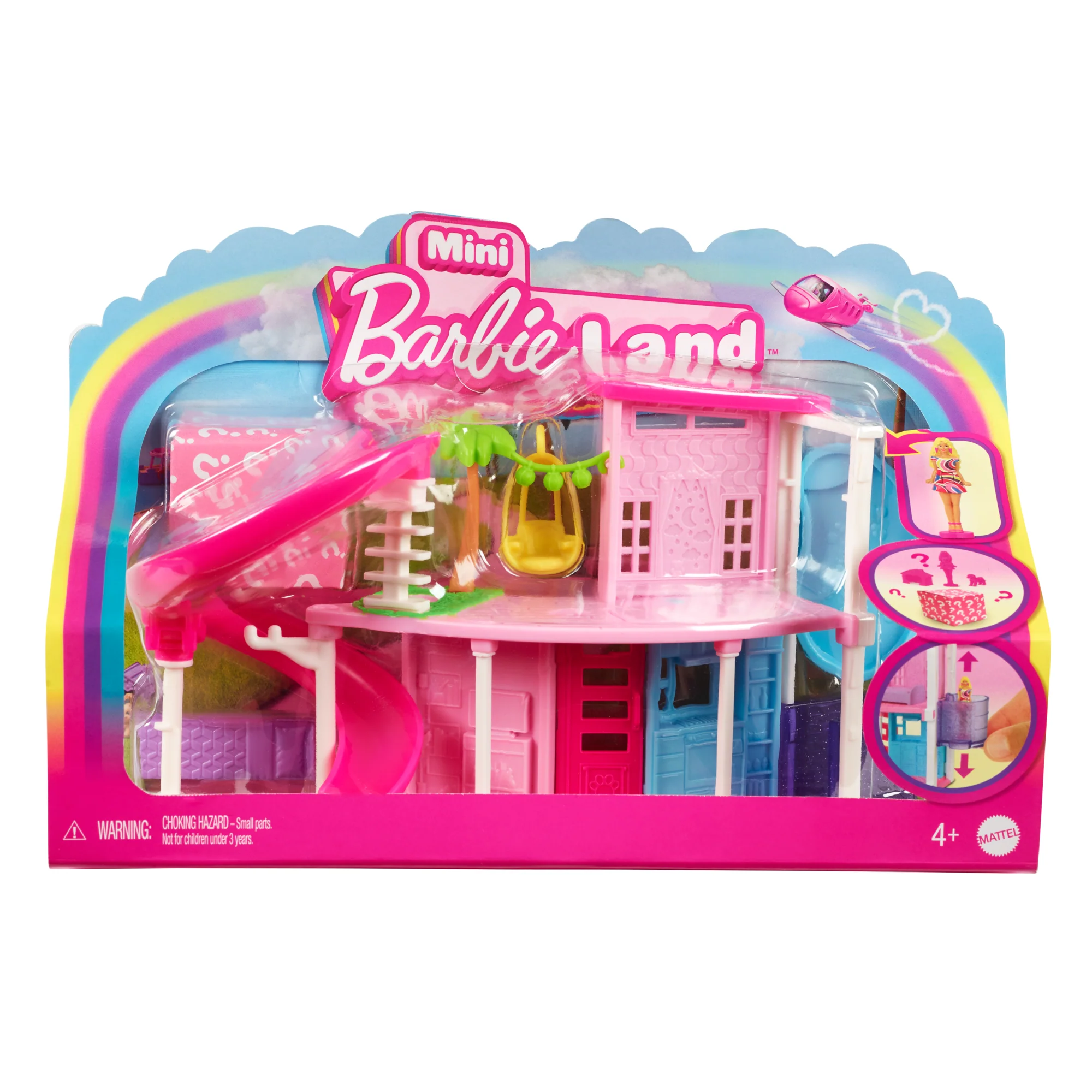 Barbie Mini Barbieland Doll House Playsets With 1.5-inch Doll, Furniture & Accessories