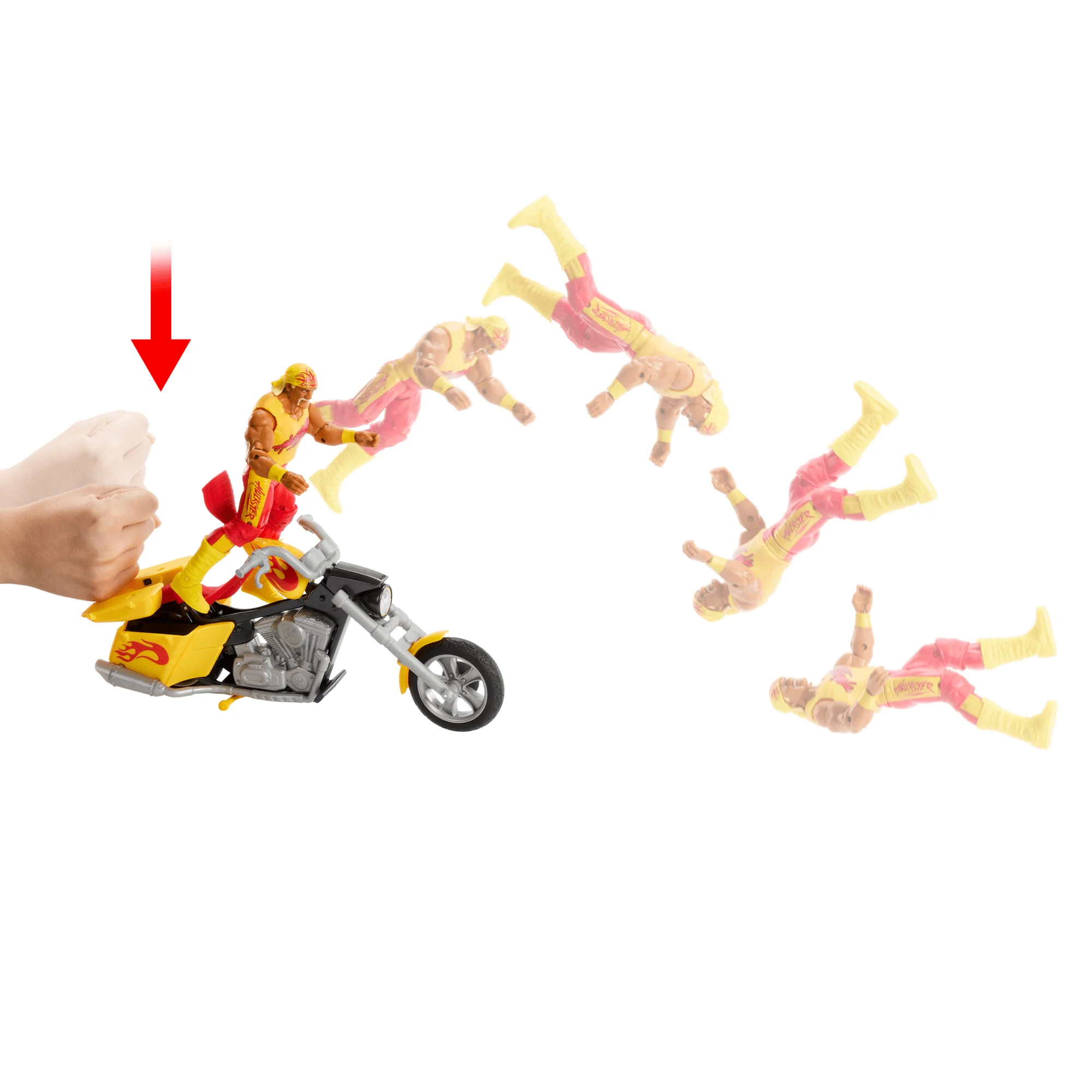 WWE Action Figure Vehicle Wrekkin Python Power Slamcycle With Hulk Hogan Action Figure