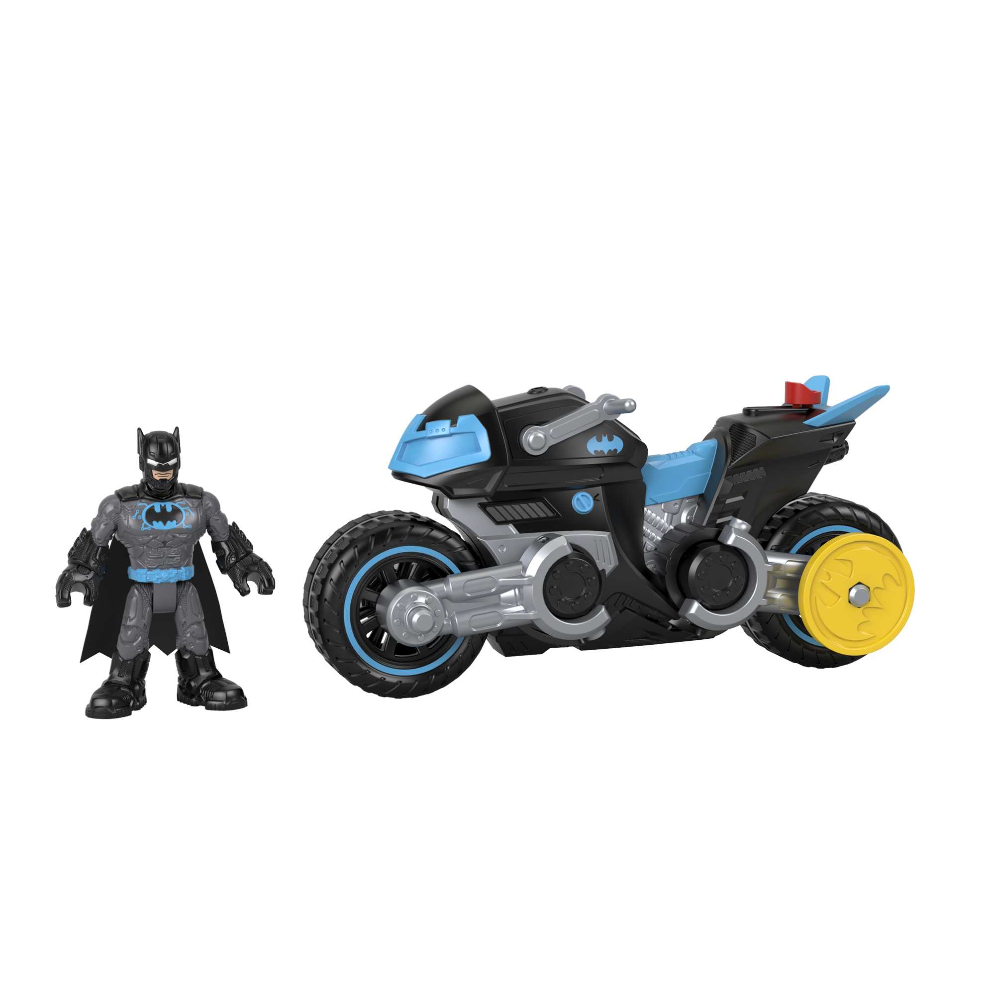 Imaginext DC Super Friends Batman Figure And Bat-Tech Batcycle Transforming Toy Motorcycle