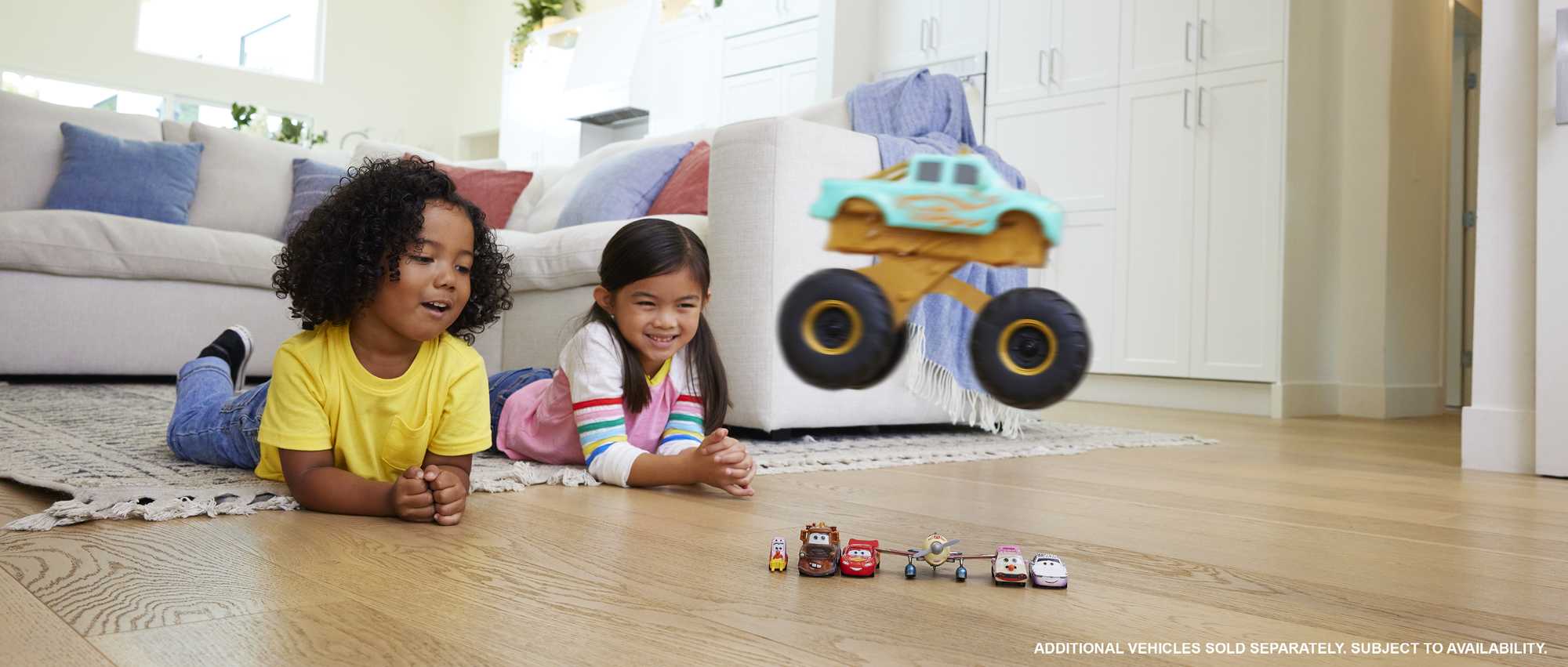 Disney And Pixar's Cars Toys, Cars On The Road Circus Stunt Ivy Vehicle, Jumping Monster Truck