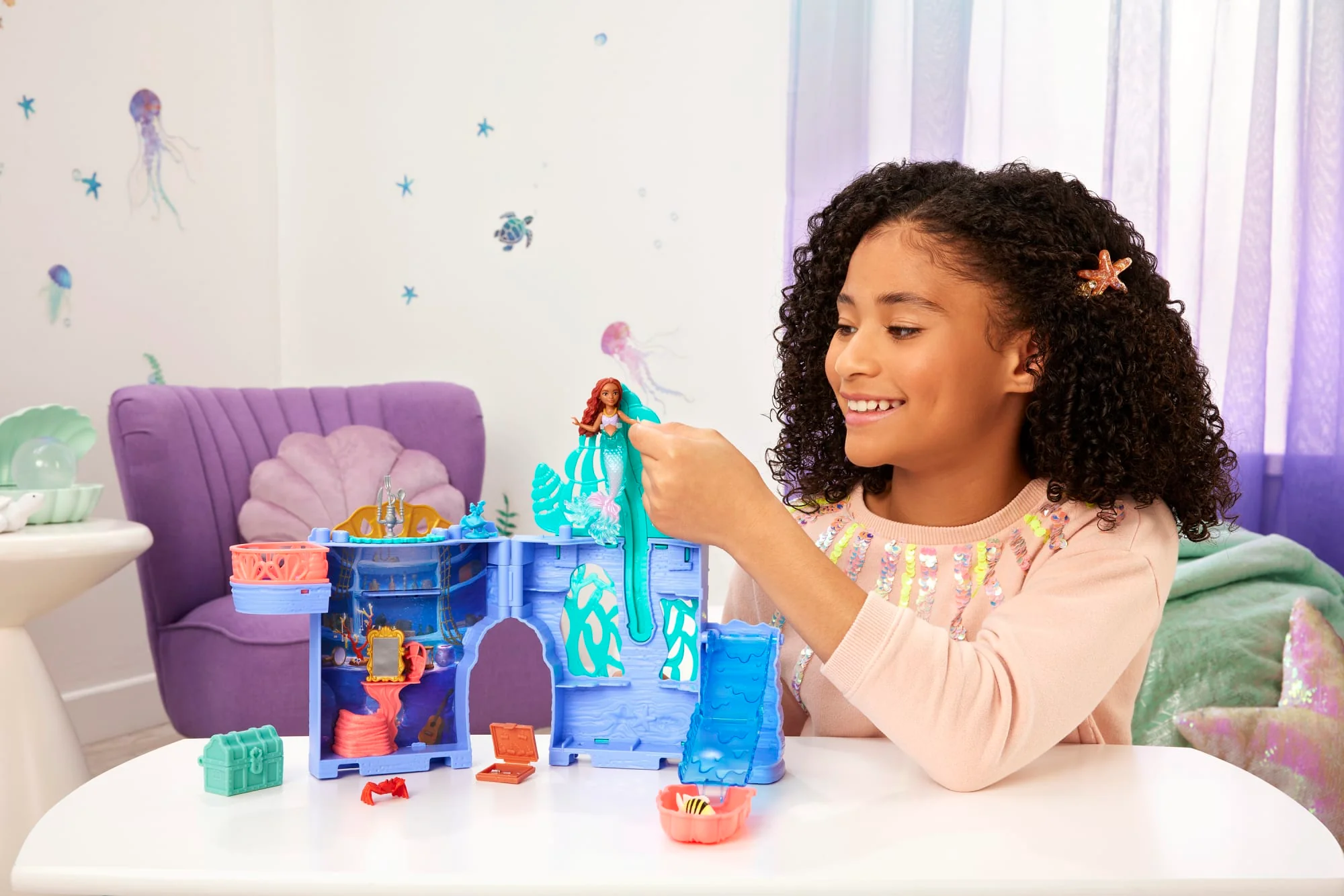 Disney The Little Mermaid Storytime Stackers Ariel's Grotto Playset And 10 Accessories