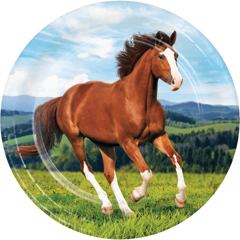 Horse And Pony Plate (XL) 8ct