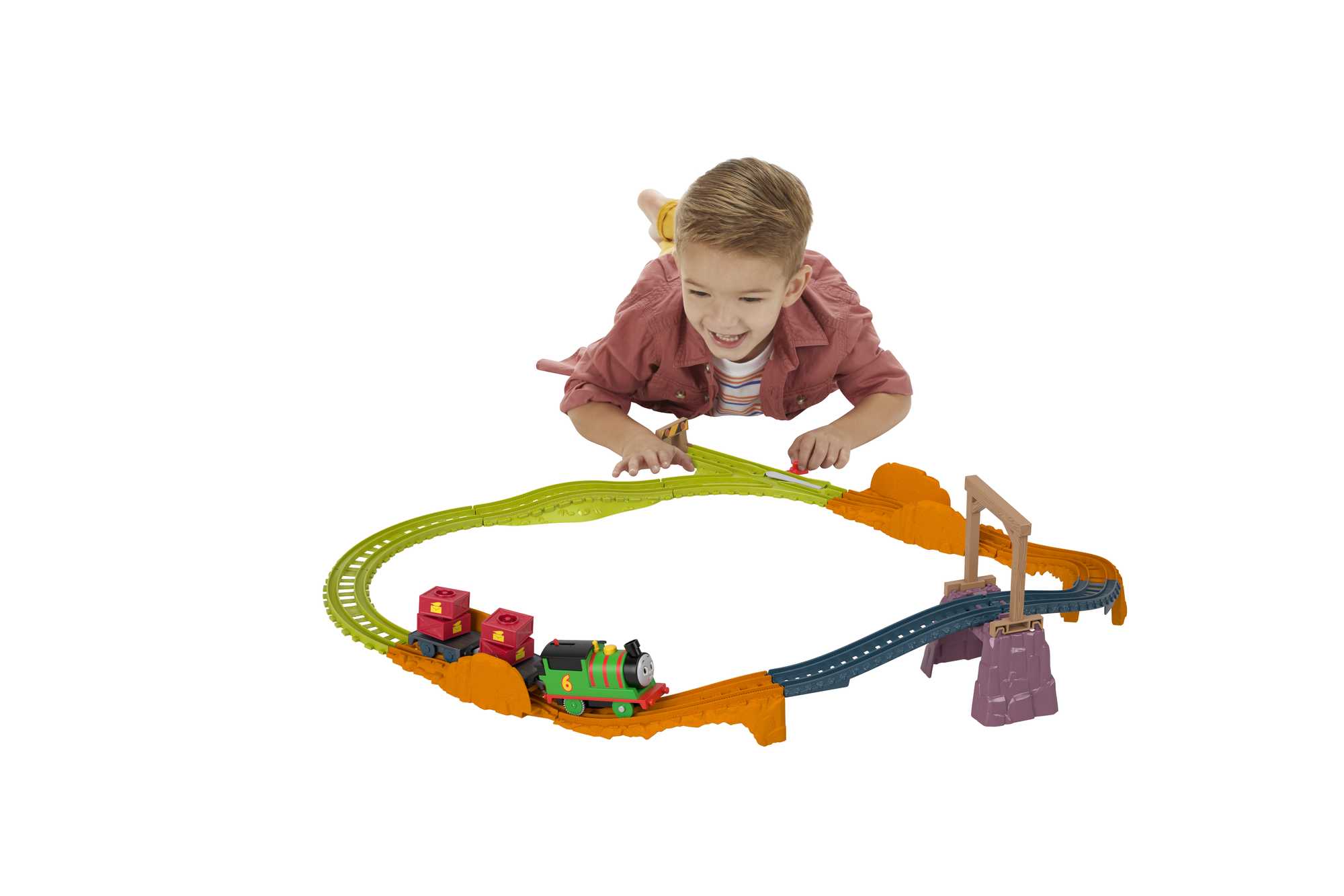 Thomas & Friends Percy's Cargo Run Motorized Toy Train & Track Set For Preschool Kids