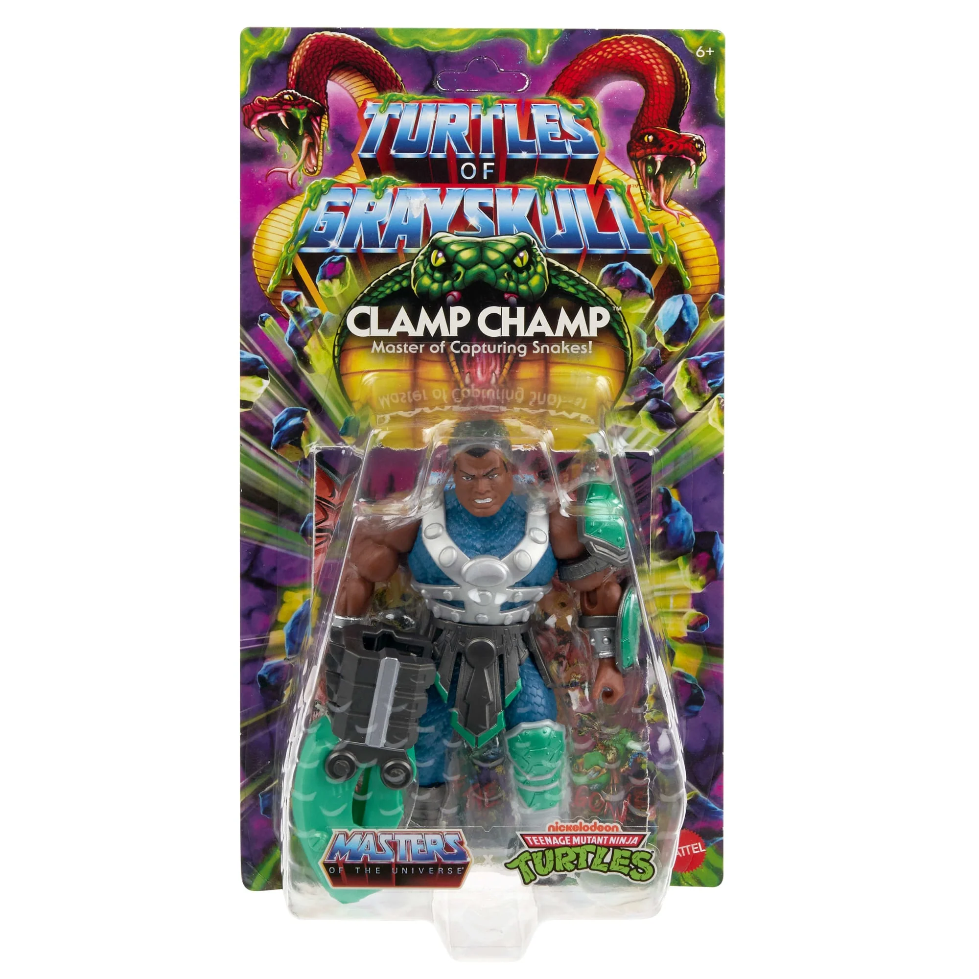 Masters Universe Origins Turtles Of Grayskull Clamp Champ Action Figure, Tmnt MOTU Reptile Wars Toy
