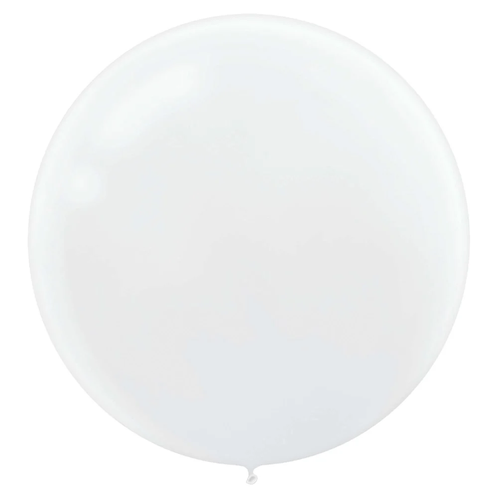 Round Latex Balloons White 24 inch 4ct