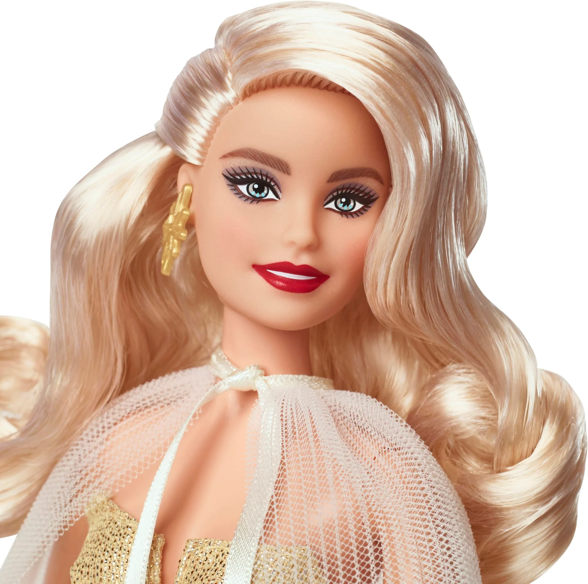 2023 Holiday Barbie Doll, Seasonal Collector Gift, Golden Gown And Blond Hair