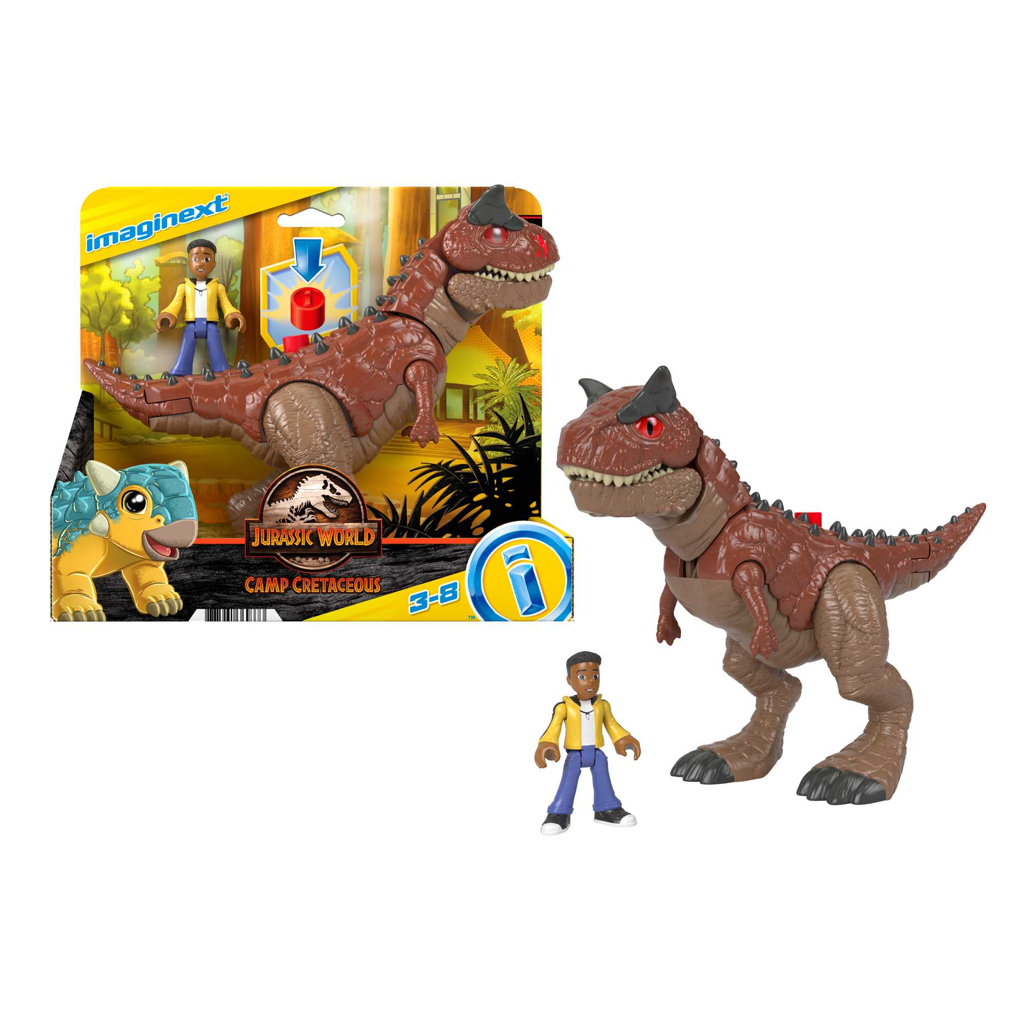 Imaginext Jurassic World Camp Cretaceous Carnotaurus & Darius